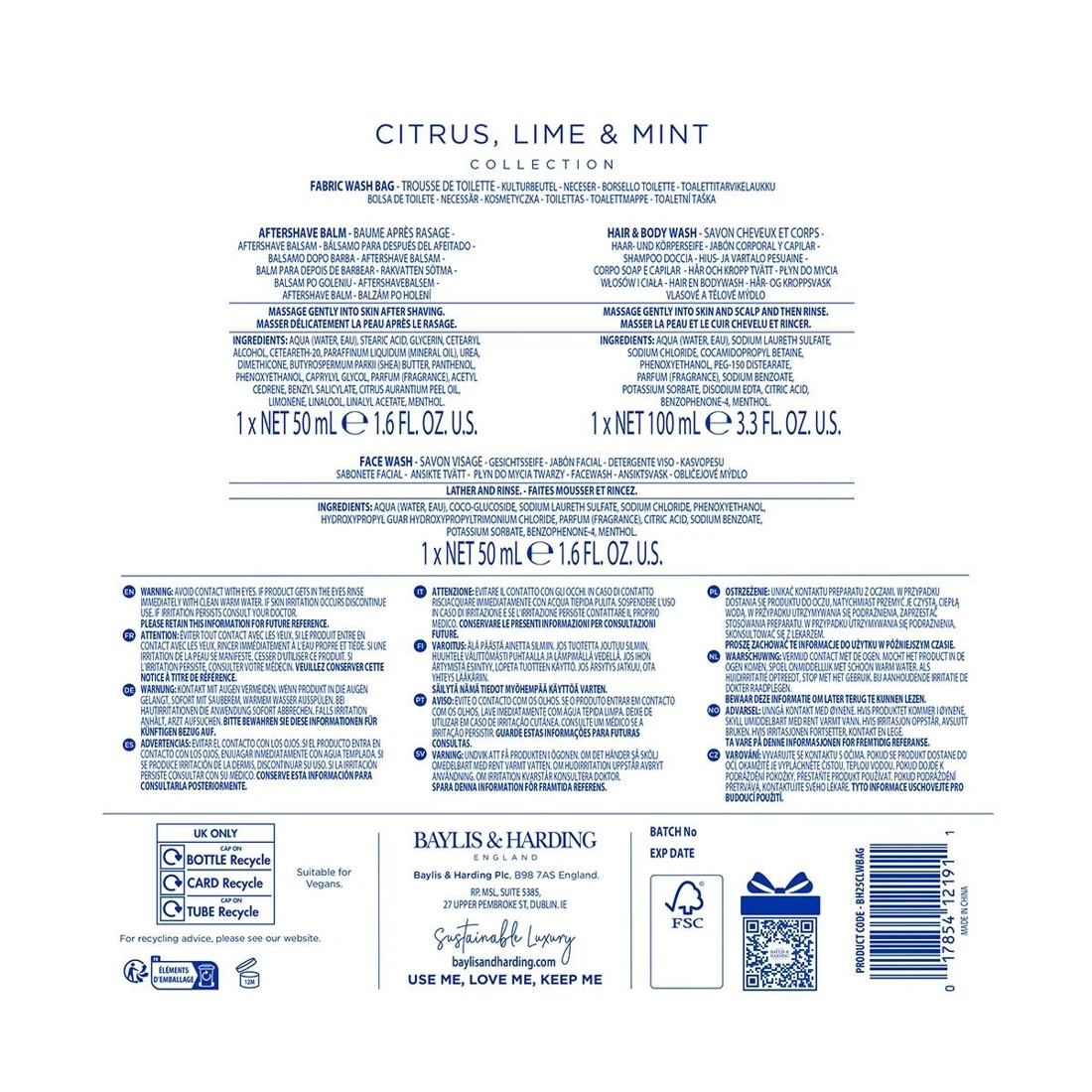 4 Baylis & Harding Wash Bag & Travel Essentials Set - Multi, 4 of 4