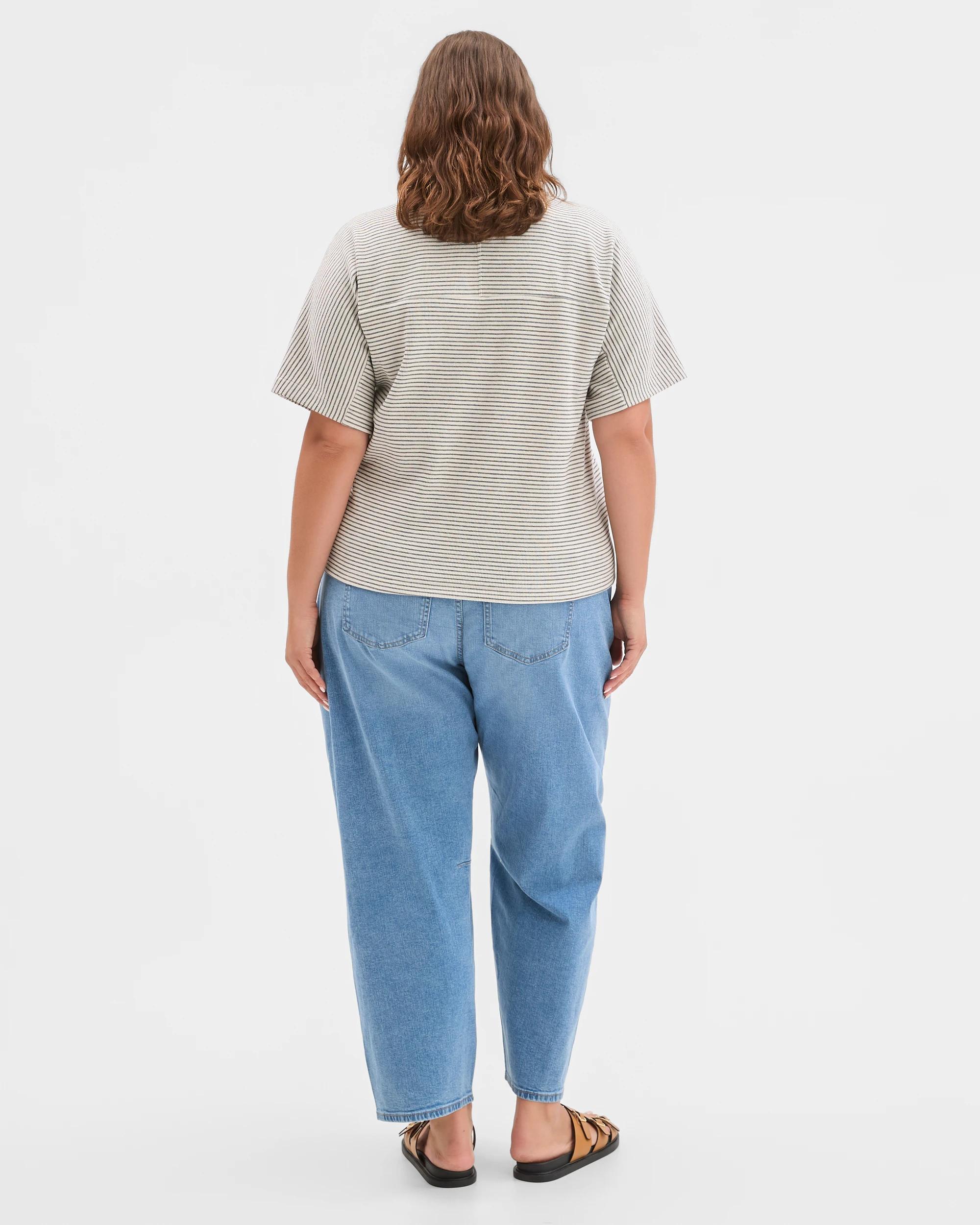 4 Target Curve Plus Size Spliced Boxy Textured T-Shirt , 4 of 7