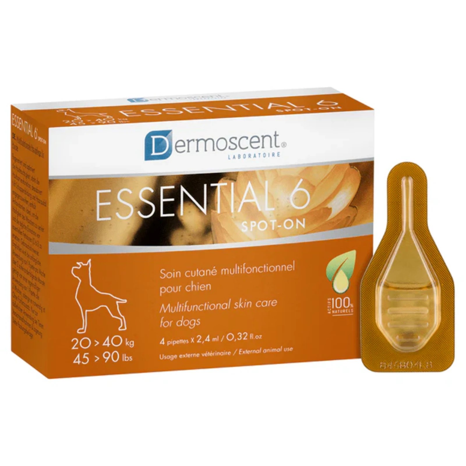 1 Dermoscent Essential 6 Spot-on Skin Supplement For Dogs - 20-40kg, 1 of 2