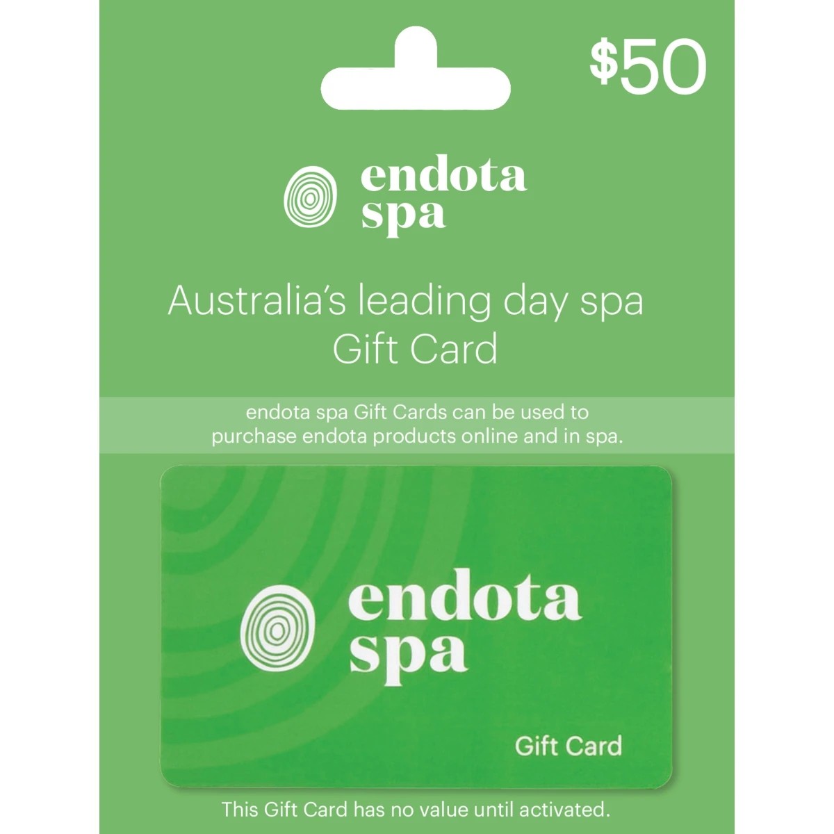 1 Endota Spa $50 Gift Card