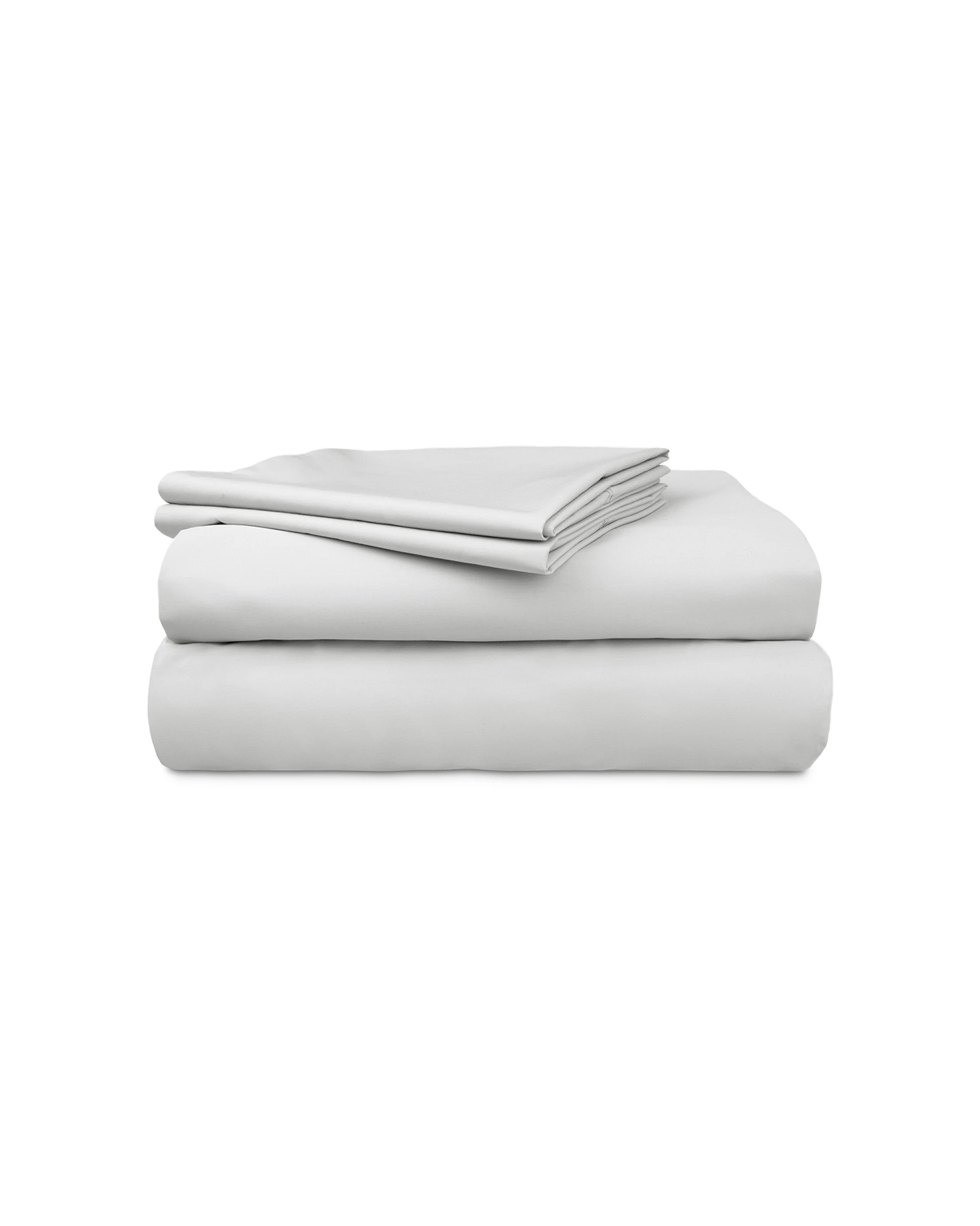 2 Algodon 300TC Cotton Fitted Bedding Bed Sheet Set - King Single Bed - Silver, 2 of 5