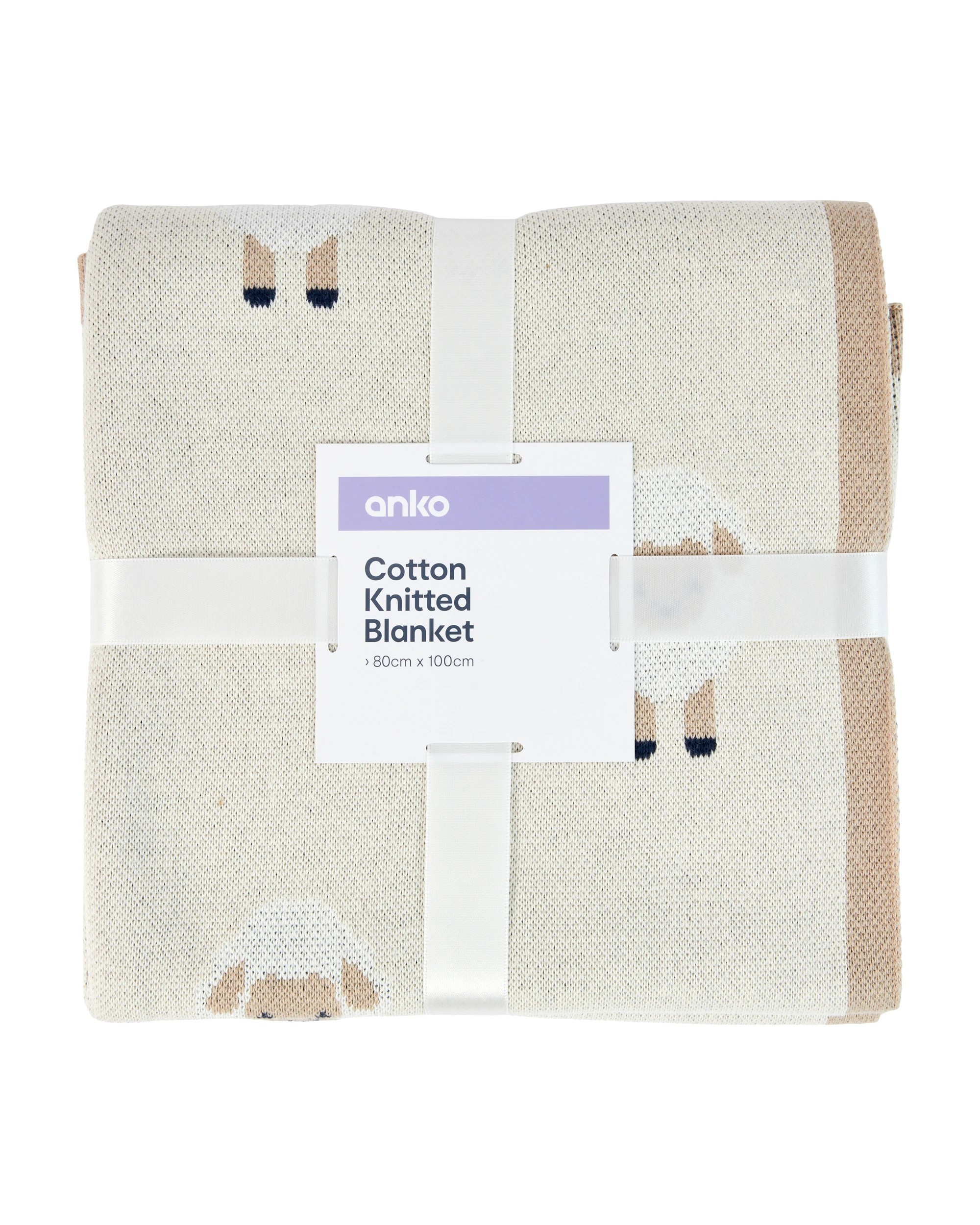 8 Cotton Knitted Blanket - Sheep, 8 of 8