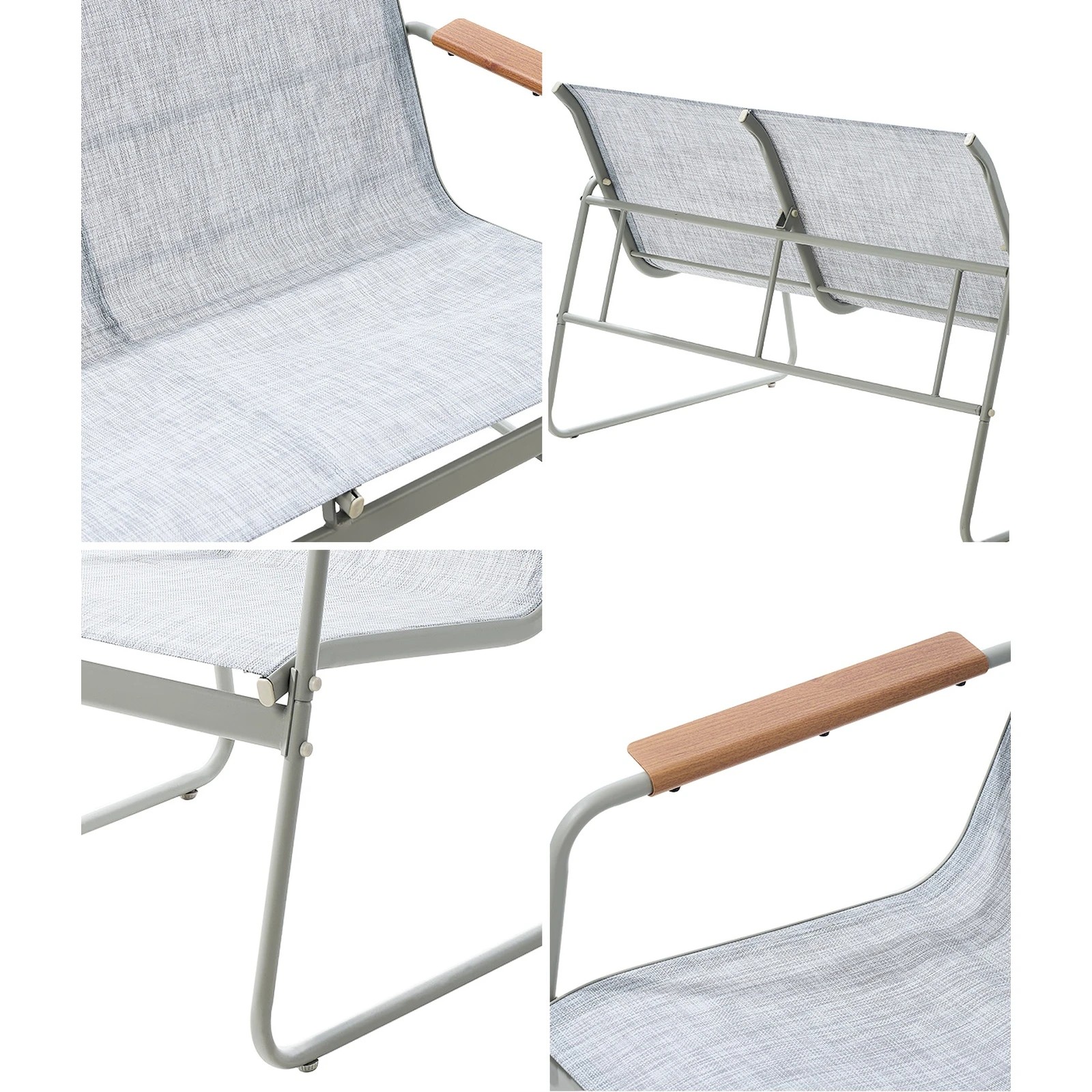 5 Livsip 4 Seater Outdoor Lounge Furniture Patio Set Bench Textilene Sofa Garden - Multi, 5 of 9