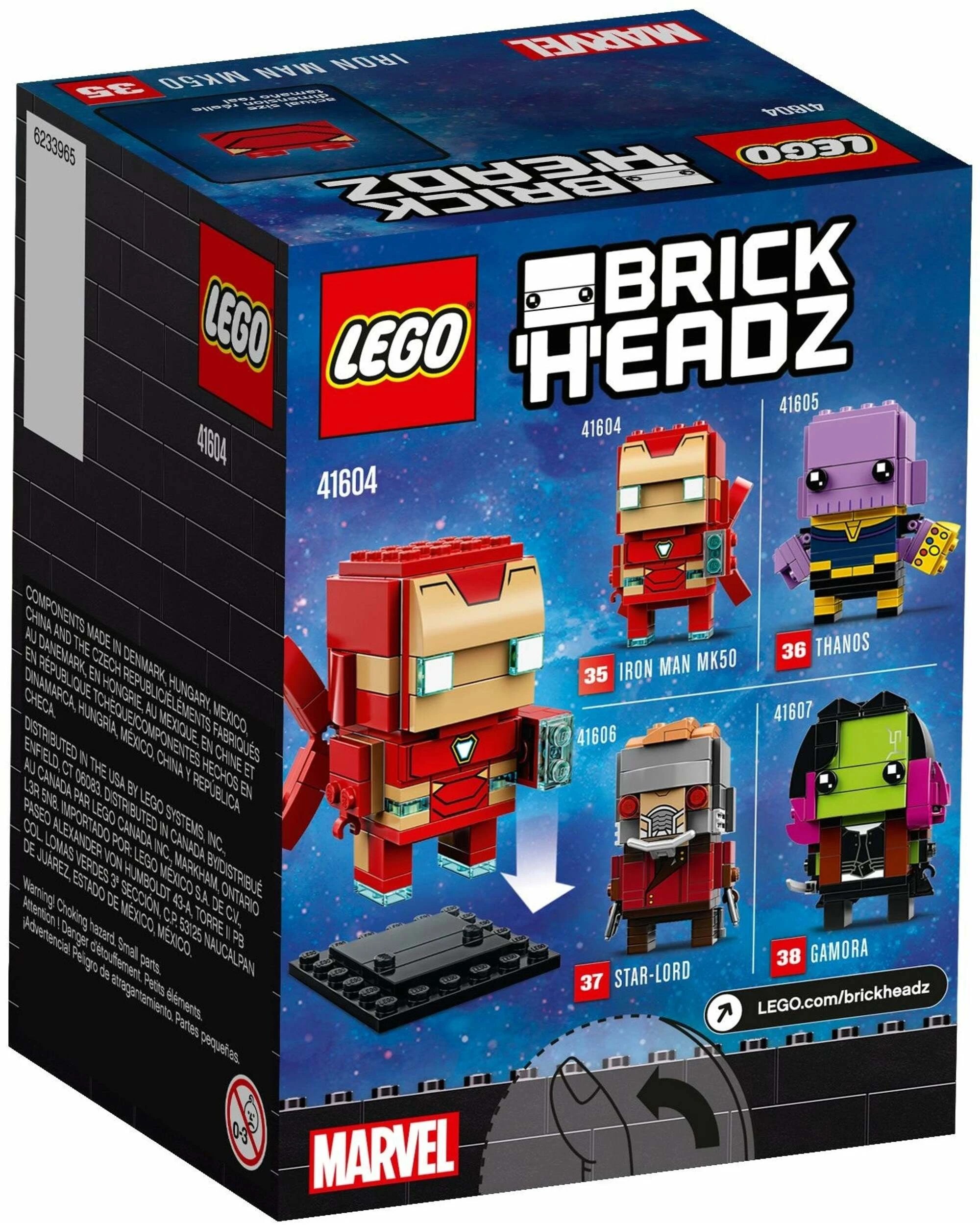 4 LEGO 41604 Iron Man MK50 BrickHeadz - Avengers Infinity War, 4 of 4