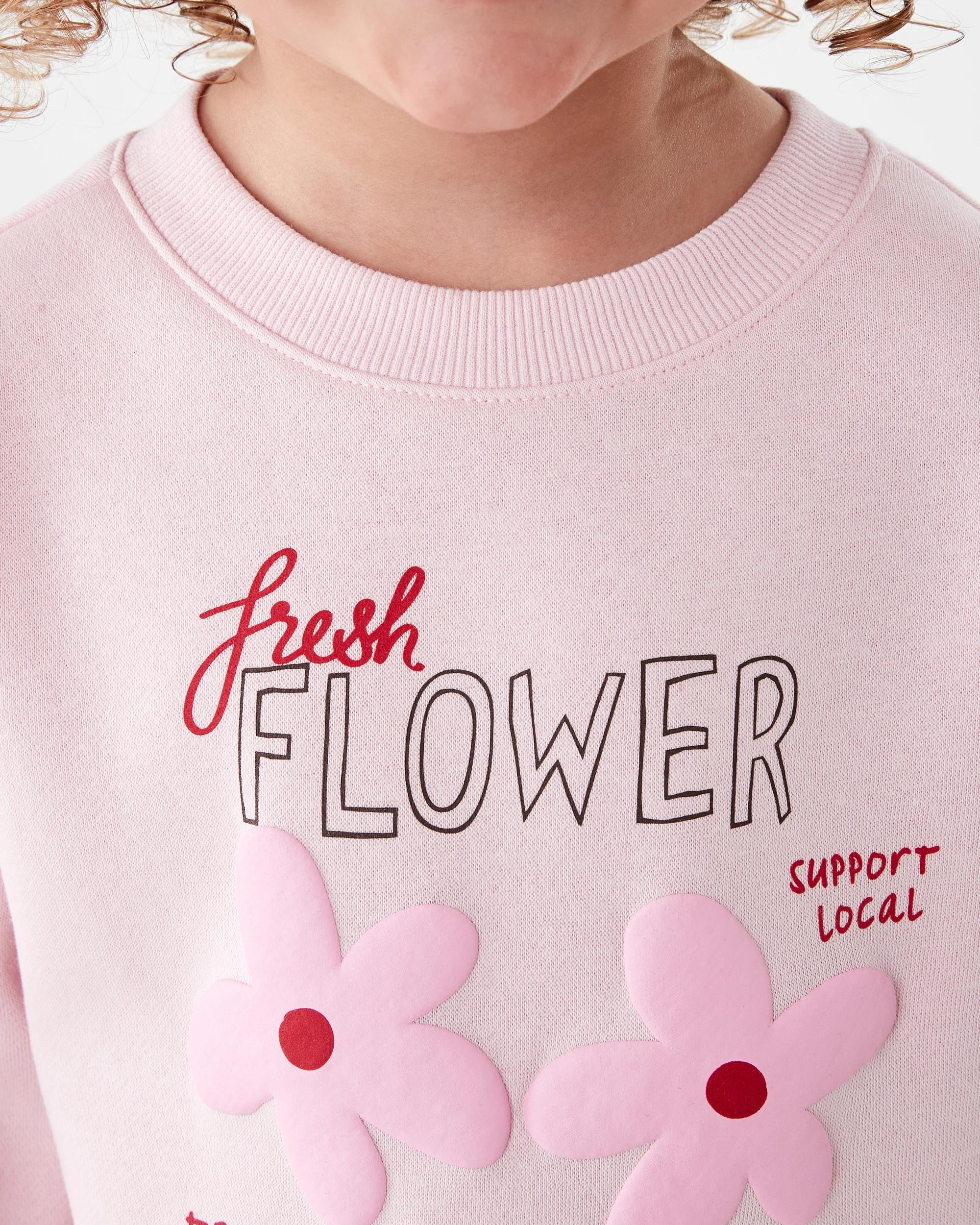 4 Print Crew Sweater Pnk Floral, 4 of 8