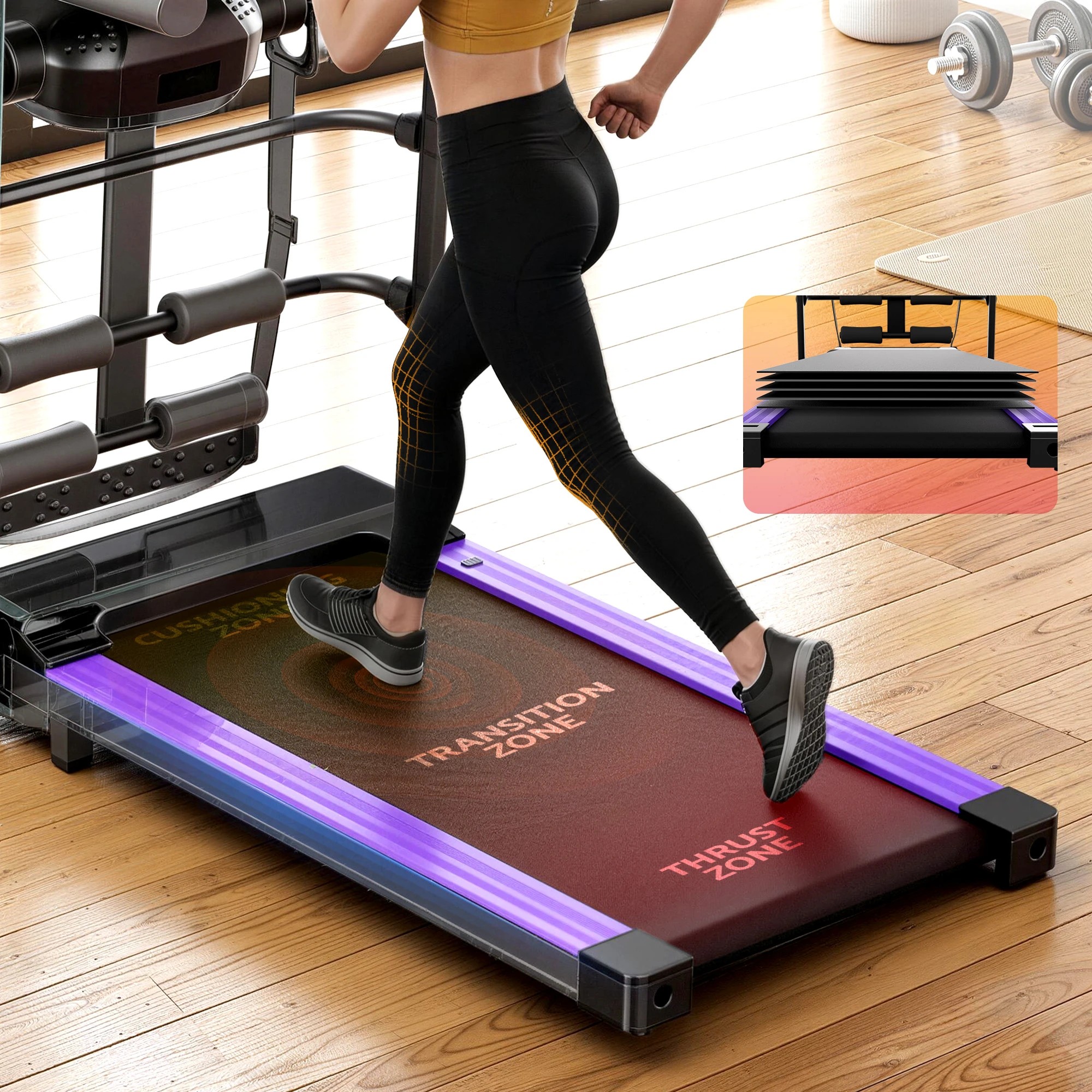 10 Everfit 5 in 1 Treadmill Electric Home Gym Fitness Exercise Machine w/ Massager 400mm, 10 of 10