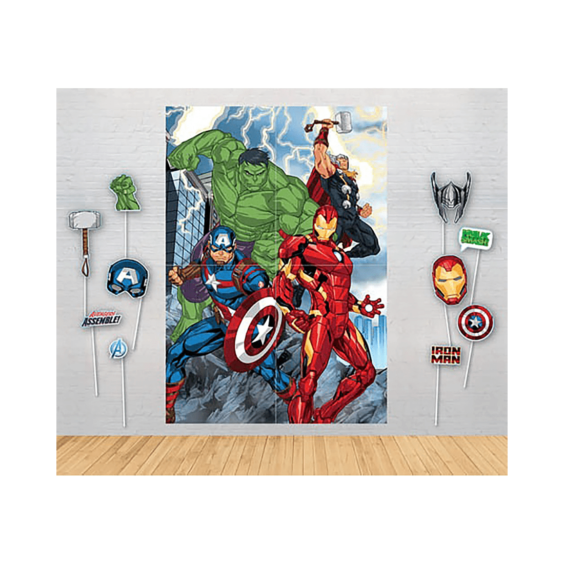 1 Artwrap Marvel Avengers Scene Setter With Photo Props, 1 of 2