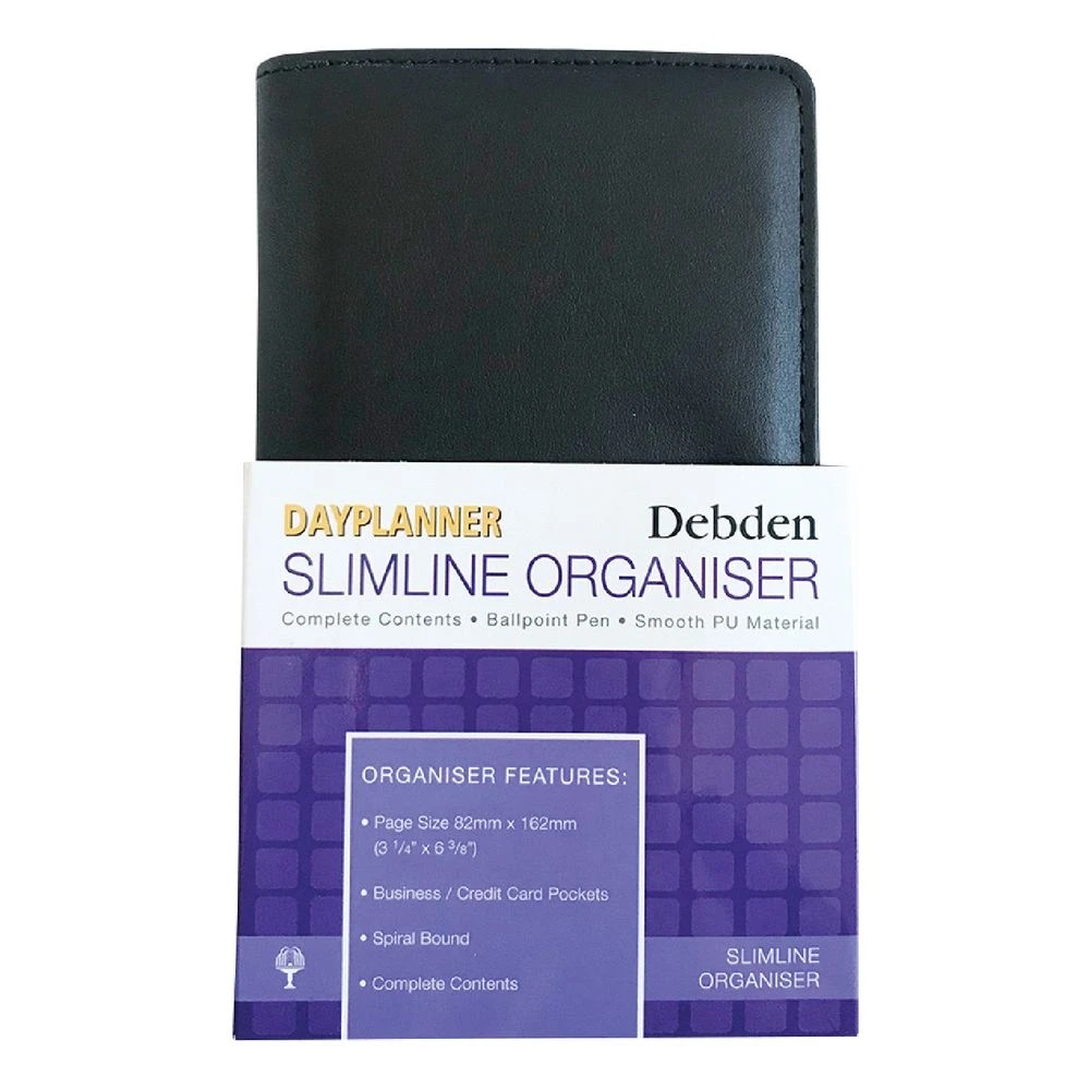 2 Dayplanner Slim Undated Organiser Black, 2 of 4