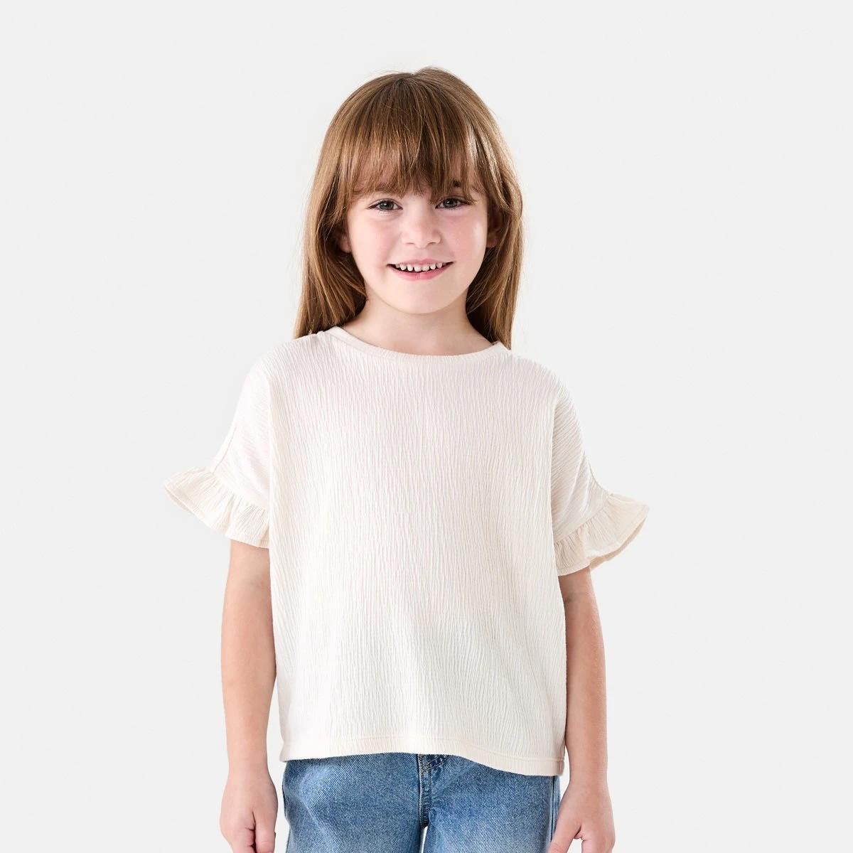 1 Short Sleeve Crinkle T-shirt CHALK, 1 of 6