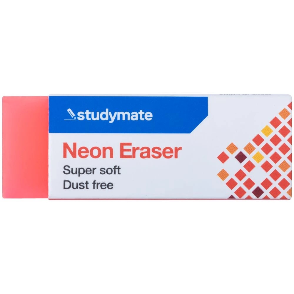 2 Studymate Neon Eraser Pink, 2 of 4
