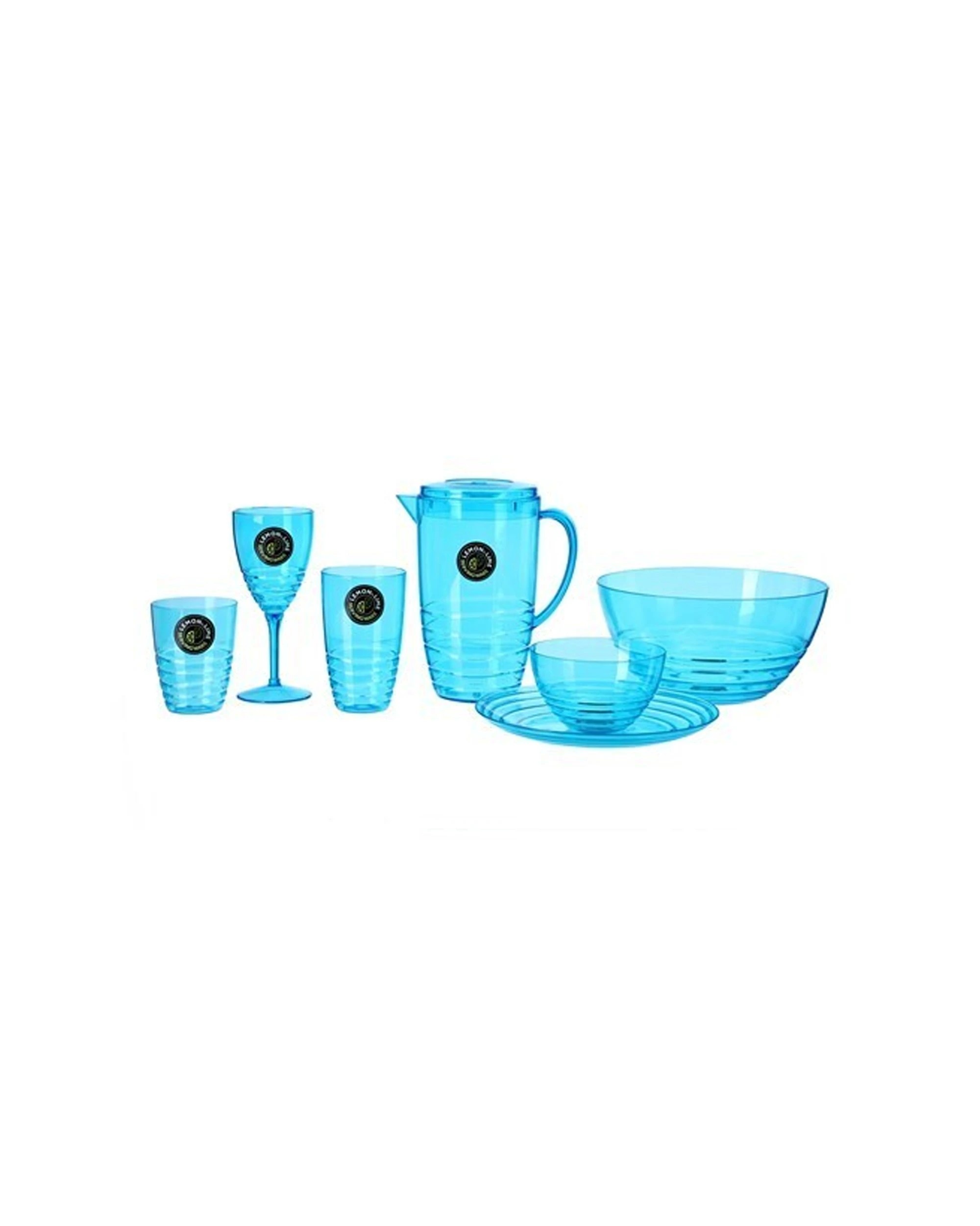 7 Lemon & Lime 3PK Wave Deco Pitcher 2.5L - BPA Free Durable Material - Multi, 7 of 7