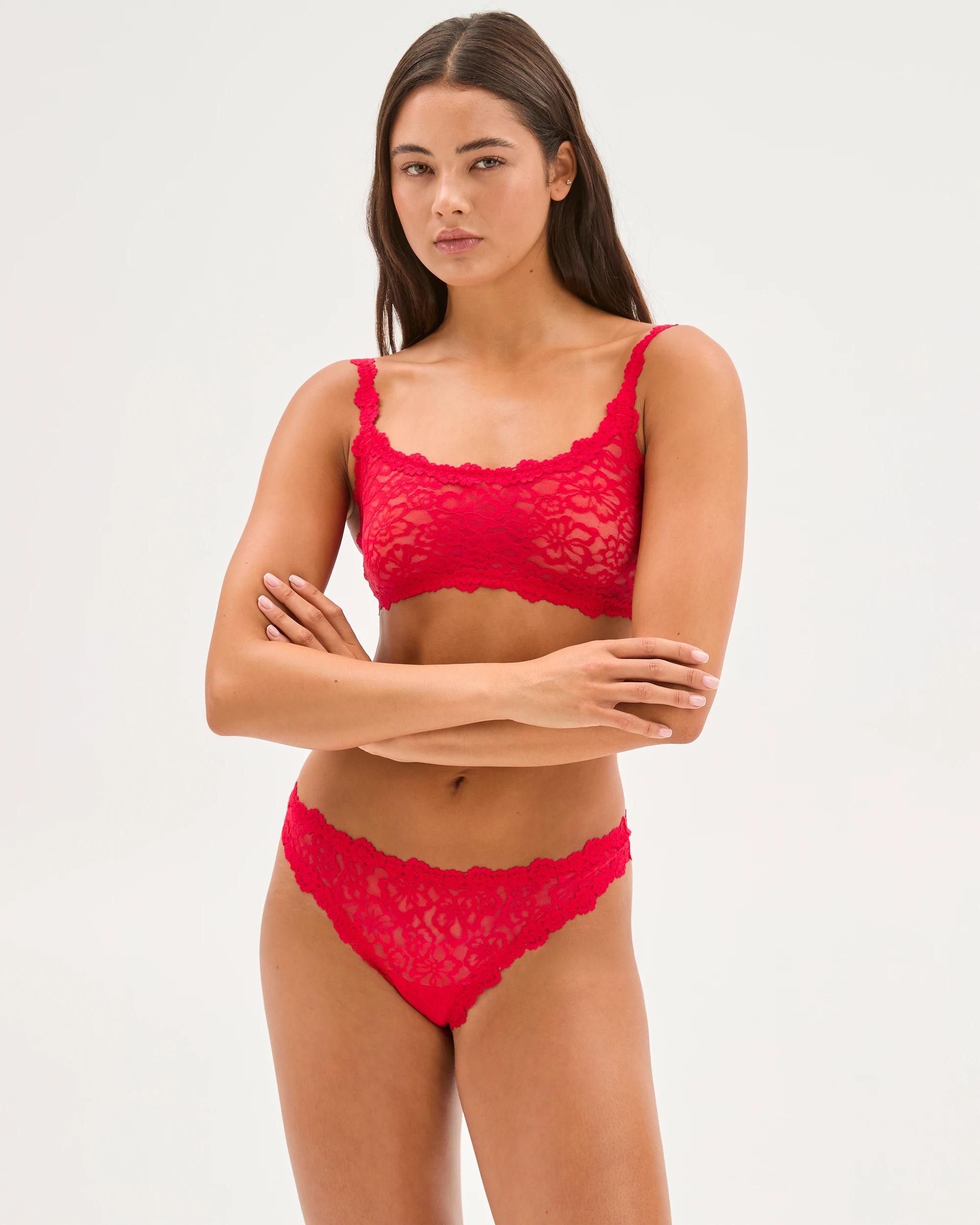 5 Womens Icons Lacies Scoop Crop Top - Bonds ENGINE ROOM RED, 5 of 5