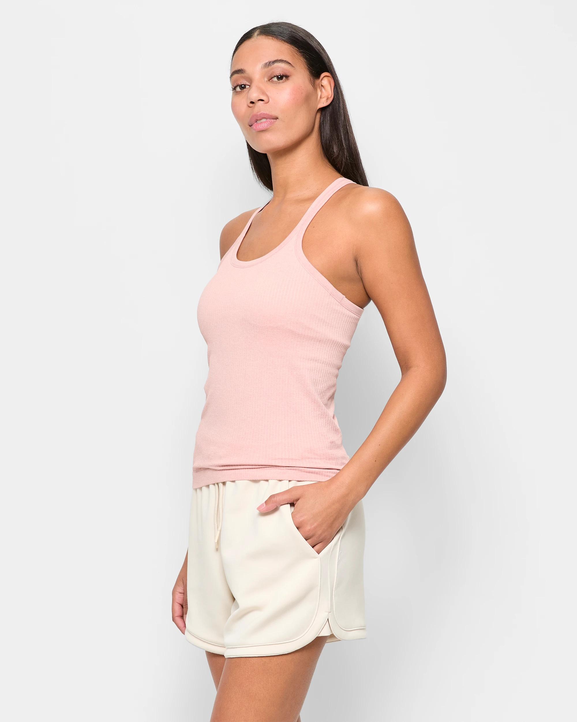 3 Target Active Studio Soft Ribbed Tank Top With Shelf Bra ANTIQUE PINK, 3 of 5