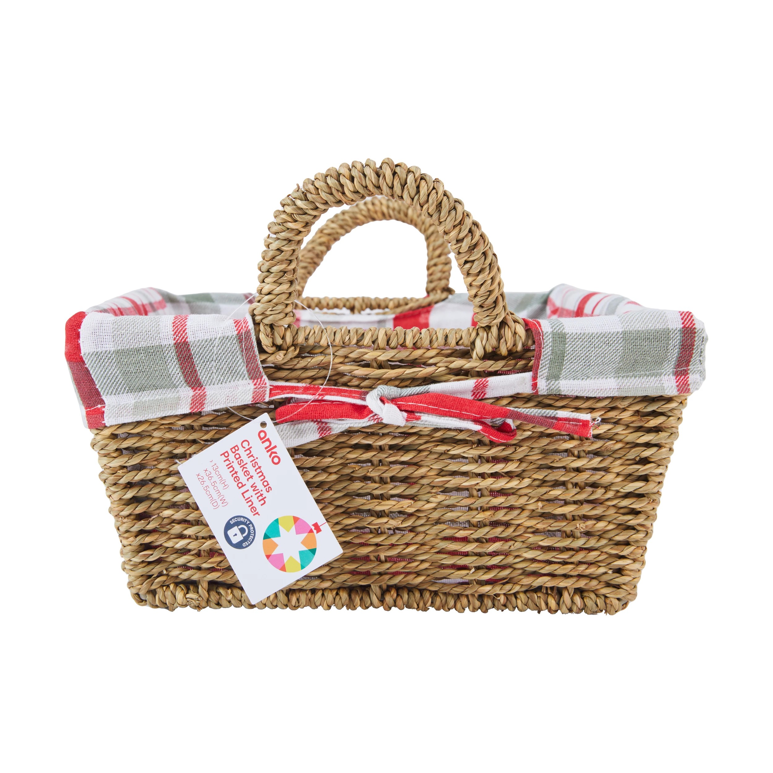 6 Christmas Basket with Printed Liner, 6 of 6