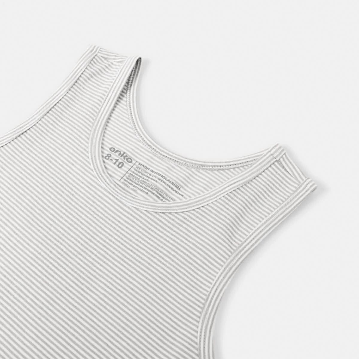 3 3 Pack Super Soft Singlets Gry Multi, 3 of 6