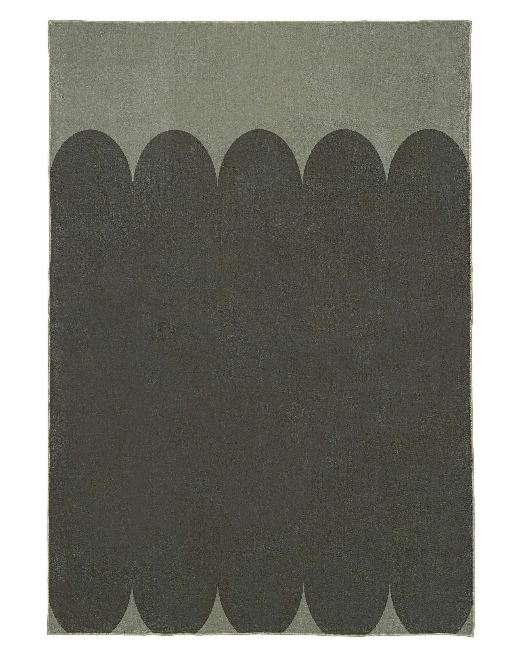1 Loopsie Inuya Printed Dark Washable Rug-290cm x 190cm - Green, 1 of 8