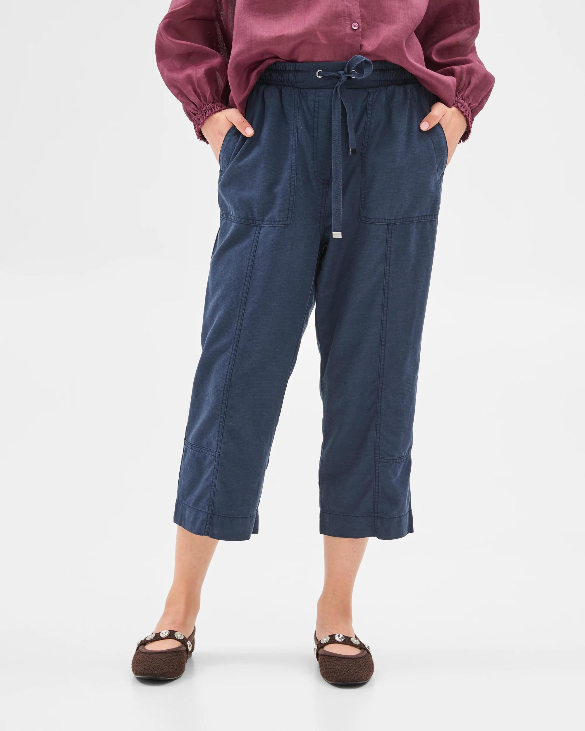 2 Target Seamed 3/4 Jogger Pants NAVY BLUE, 2 of 7