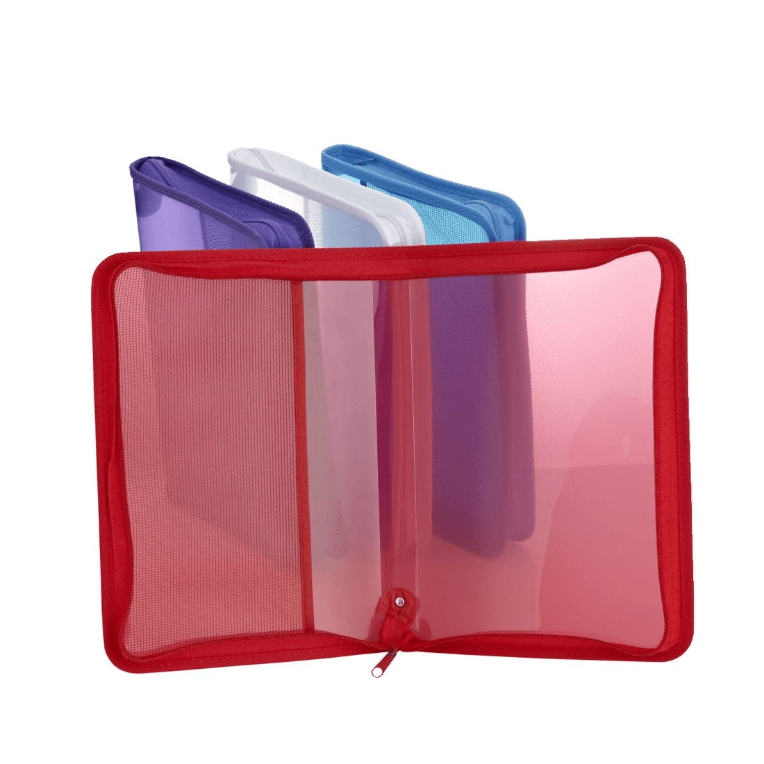 4 Ausinc A4 Zipped Document Folder Red, 4 of 7
