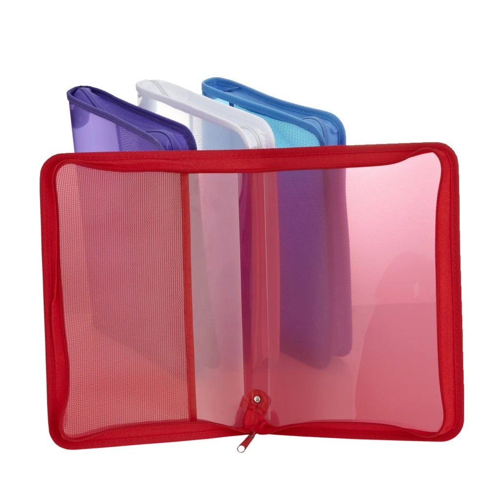 4 Ausinc A4 Zipped Document Folder Red, 4 of 8