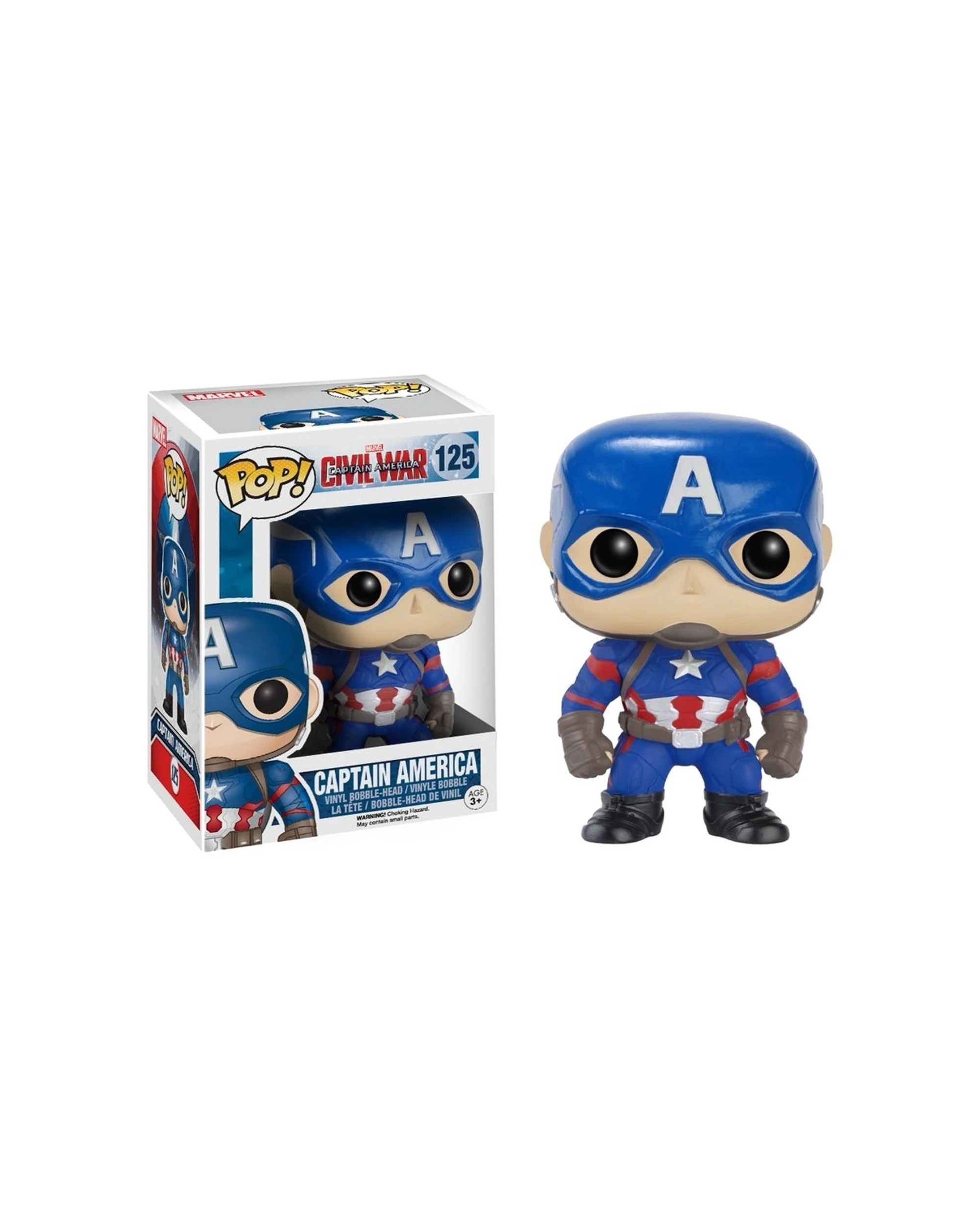 3 Pop Captain America 3 - Captain America Series 125 Vinyl Action Figure - Blue, 3 of 3
