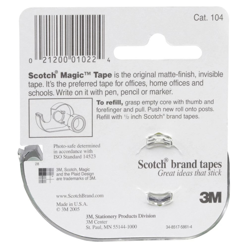 3 Scotch Magic 810 Adhesive Tape Dispenser 12.7mm x 11.4m, 3 of 7
