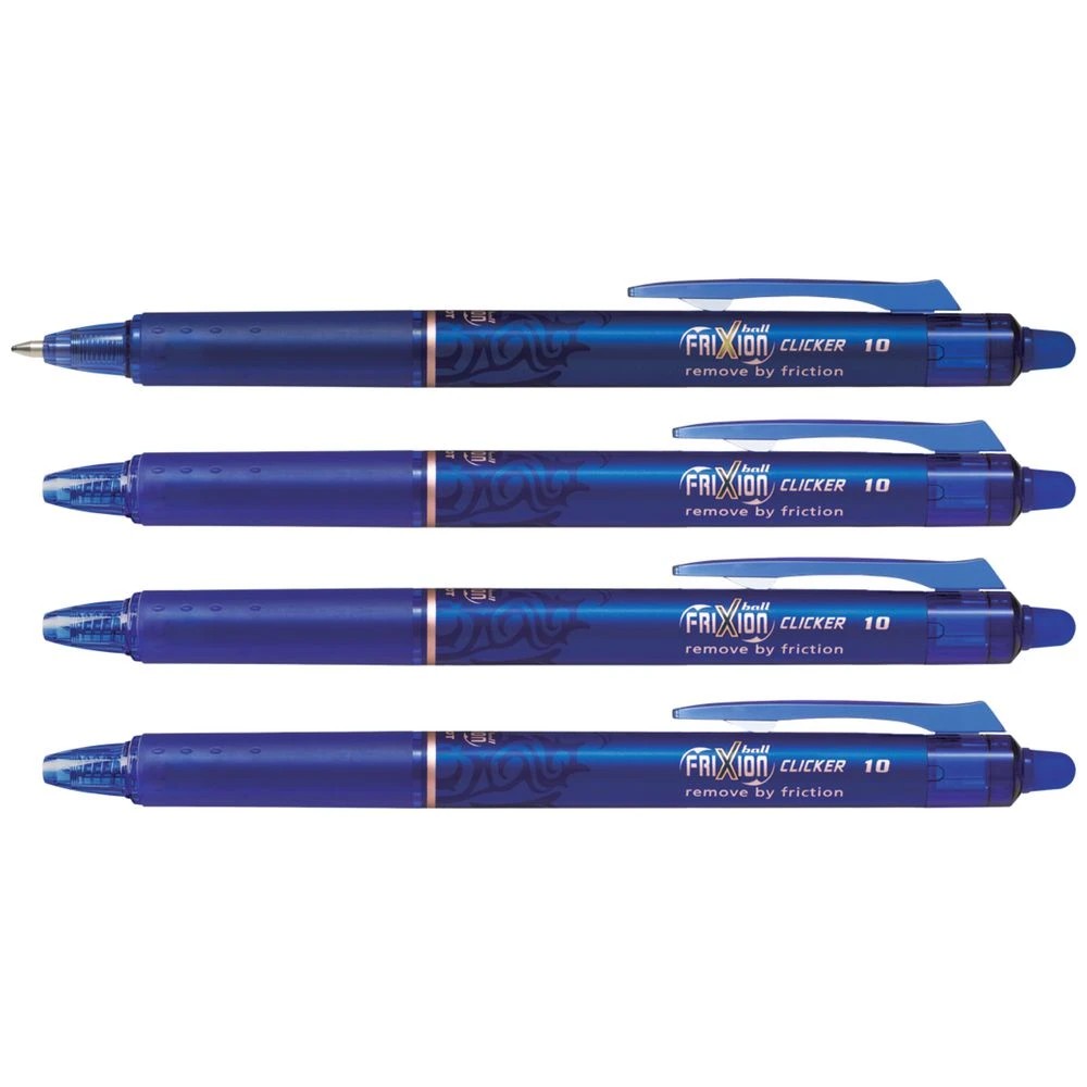 3 PILOT FriXion Clicker Erasable Gel Pen 1mm Blue 4 Pack, 3 of 6