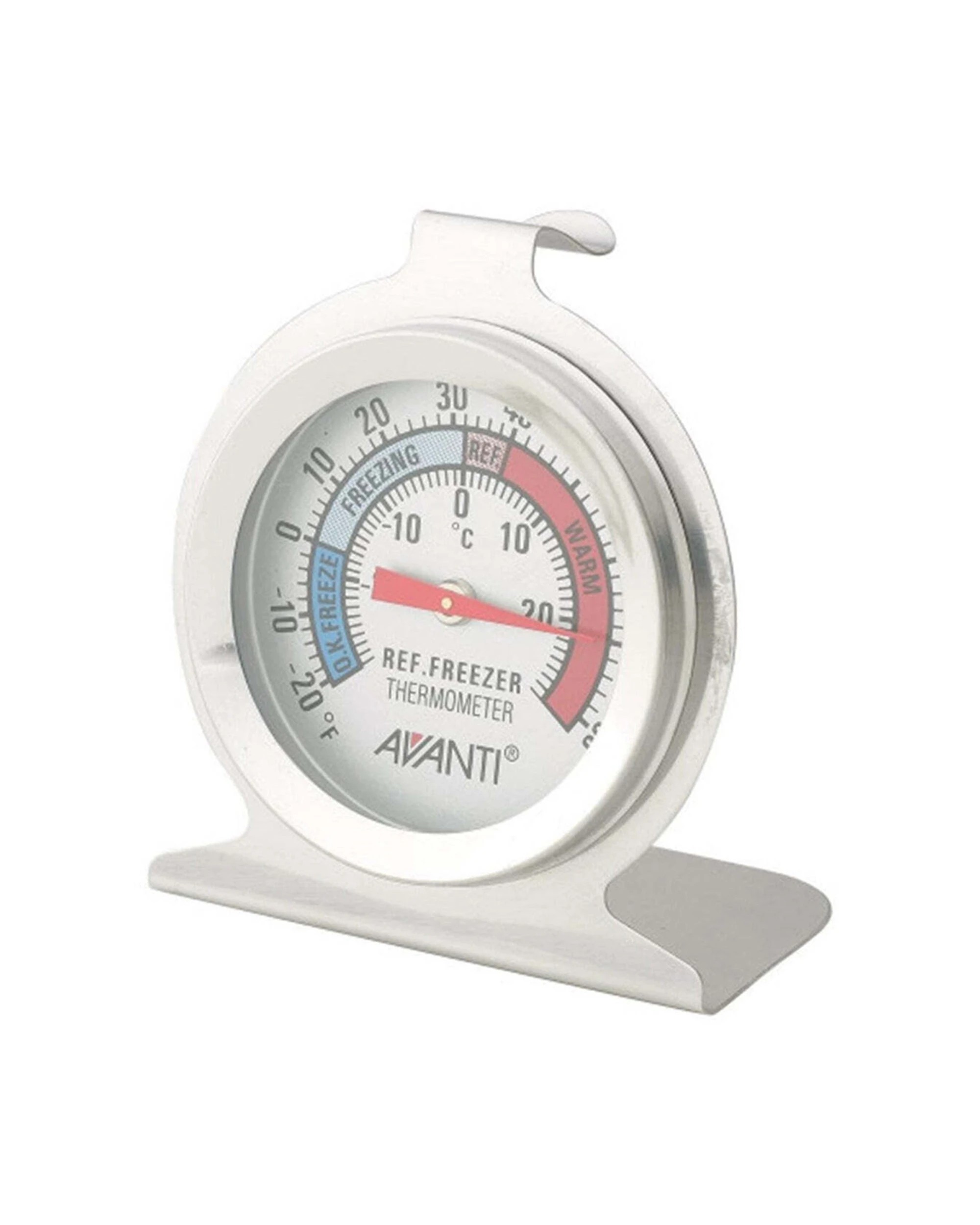 3 Avanti Refrigerator Thermometer Stainless Steel Dual Celsius Fahrenheit - Silver, 3 of 3