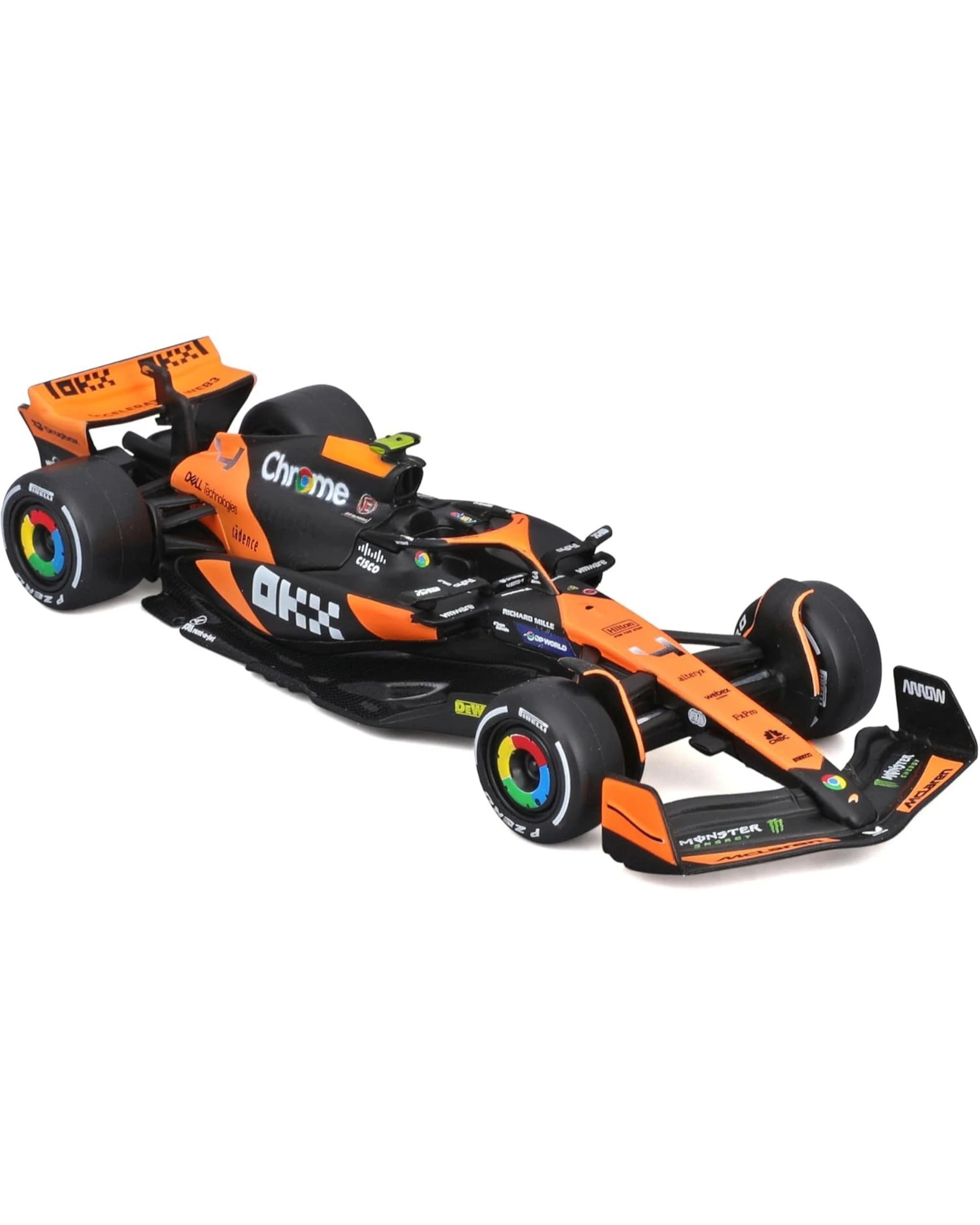 2 Bburago Formula Racing 2024 F-1 McLaren MCL38 #4 Lando Norris WB 1:43 Scale Diecast Vehicle, 2 of 6