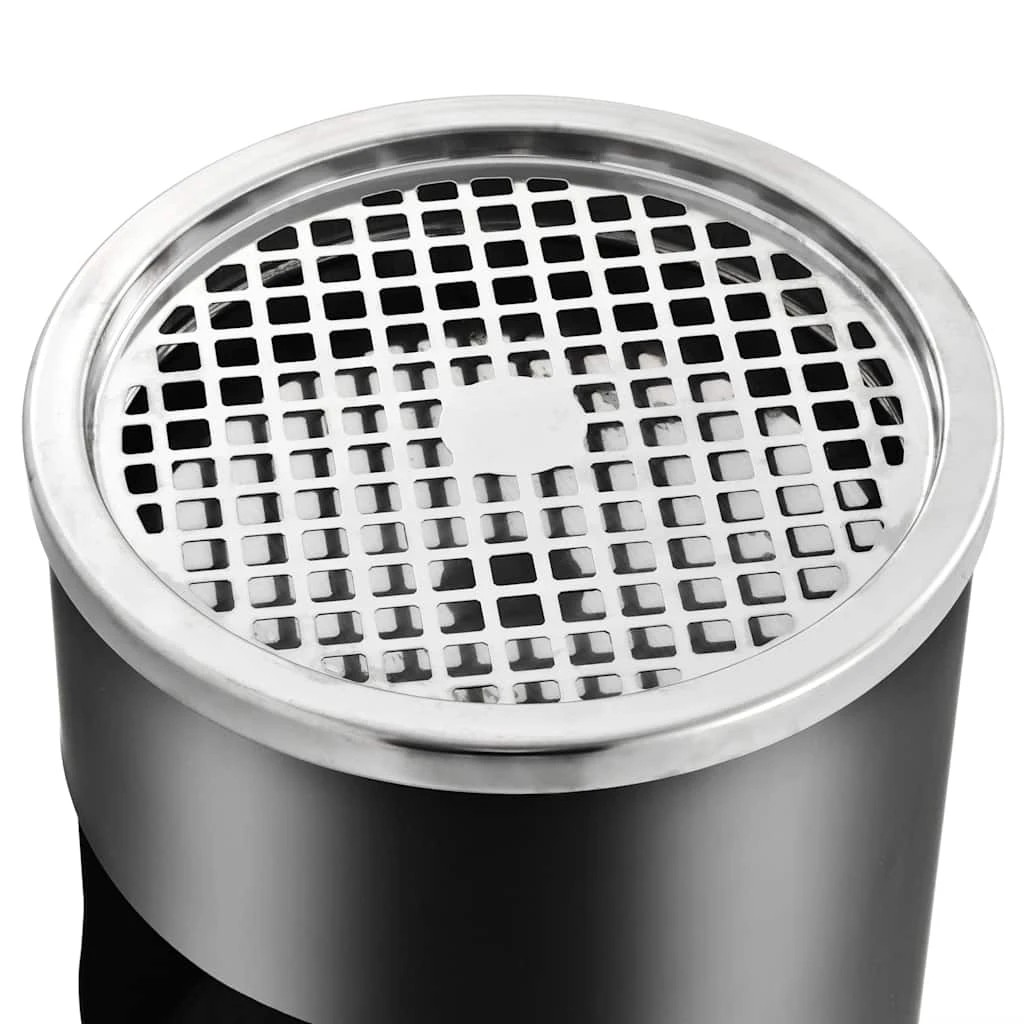 4 Vidaxl Ashtray Dustbin Hotel 30 L Steel - Black, 4 of 6
