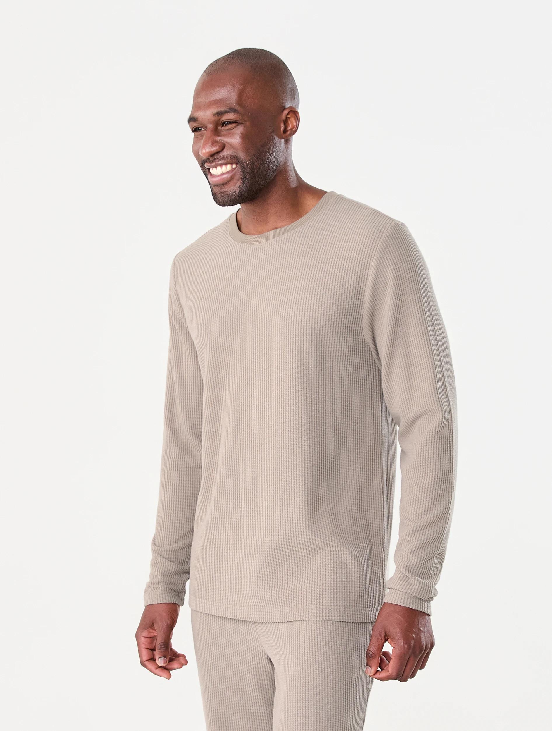 2 Long Sleeve Waffle Top Bge Khaki, 2 of 6