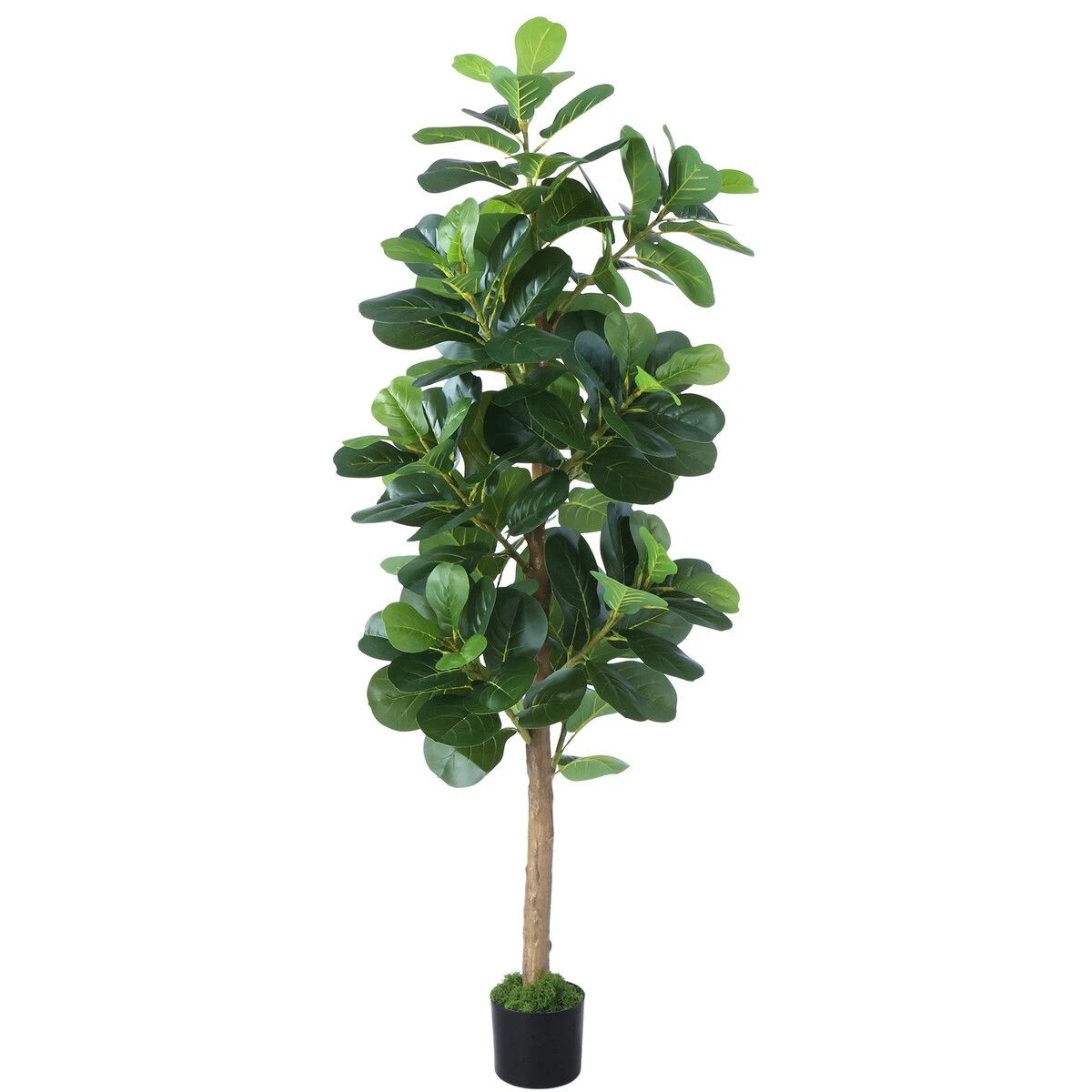 4 AUSWAY 180cm Artificial Plants Fiddle Leaf Fig Tree Moss Faux Fake, 4 of 5