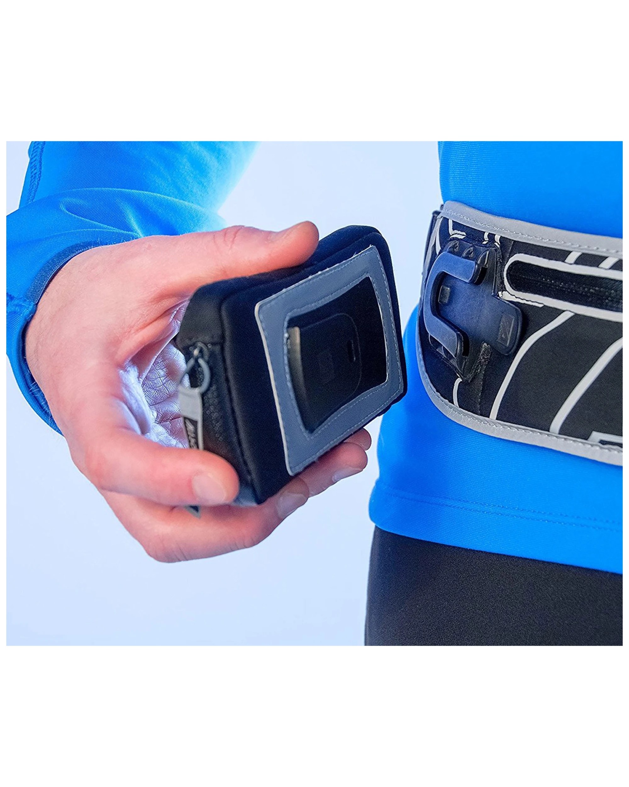 3 Allsop ClickGo Belt 2 Pack Running Gym Phone Pouch Weather Resistant - Grey, 3 of 4