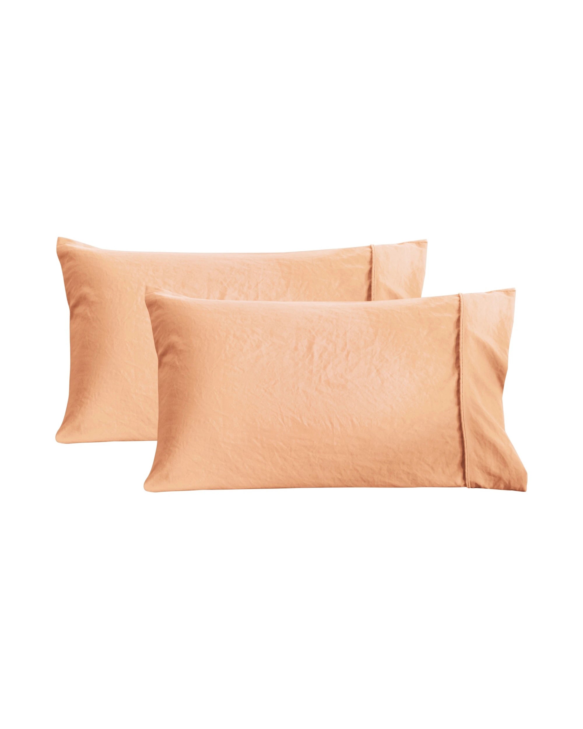6 Dreamaker Superfine Washed Microfibre Standard Pillowcase Twin Pack - Peach, 6 of 6