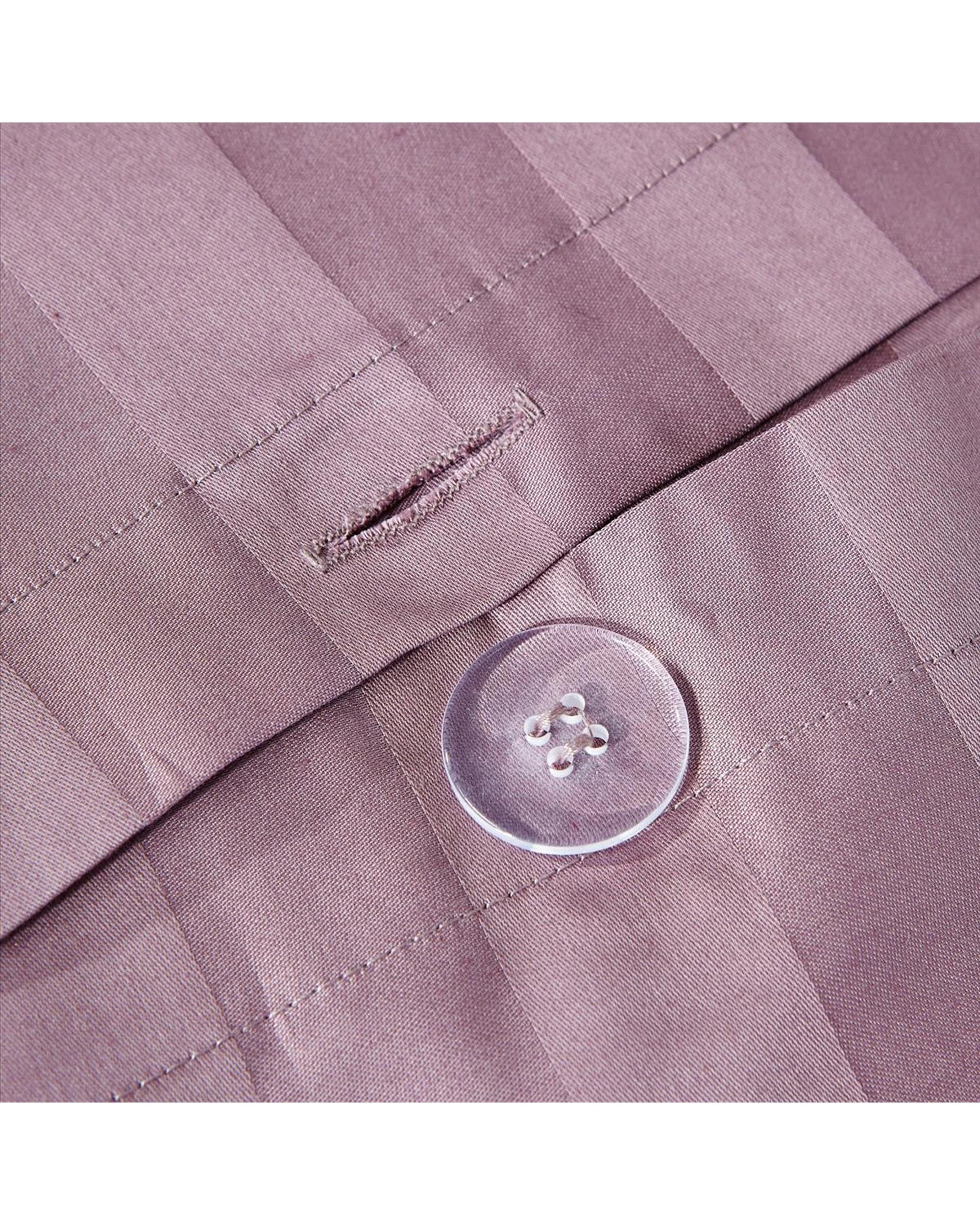 6 Cotton More 100% Cotton Striped Duvet Cover Set Bedding King - Purple, 6 of 6