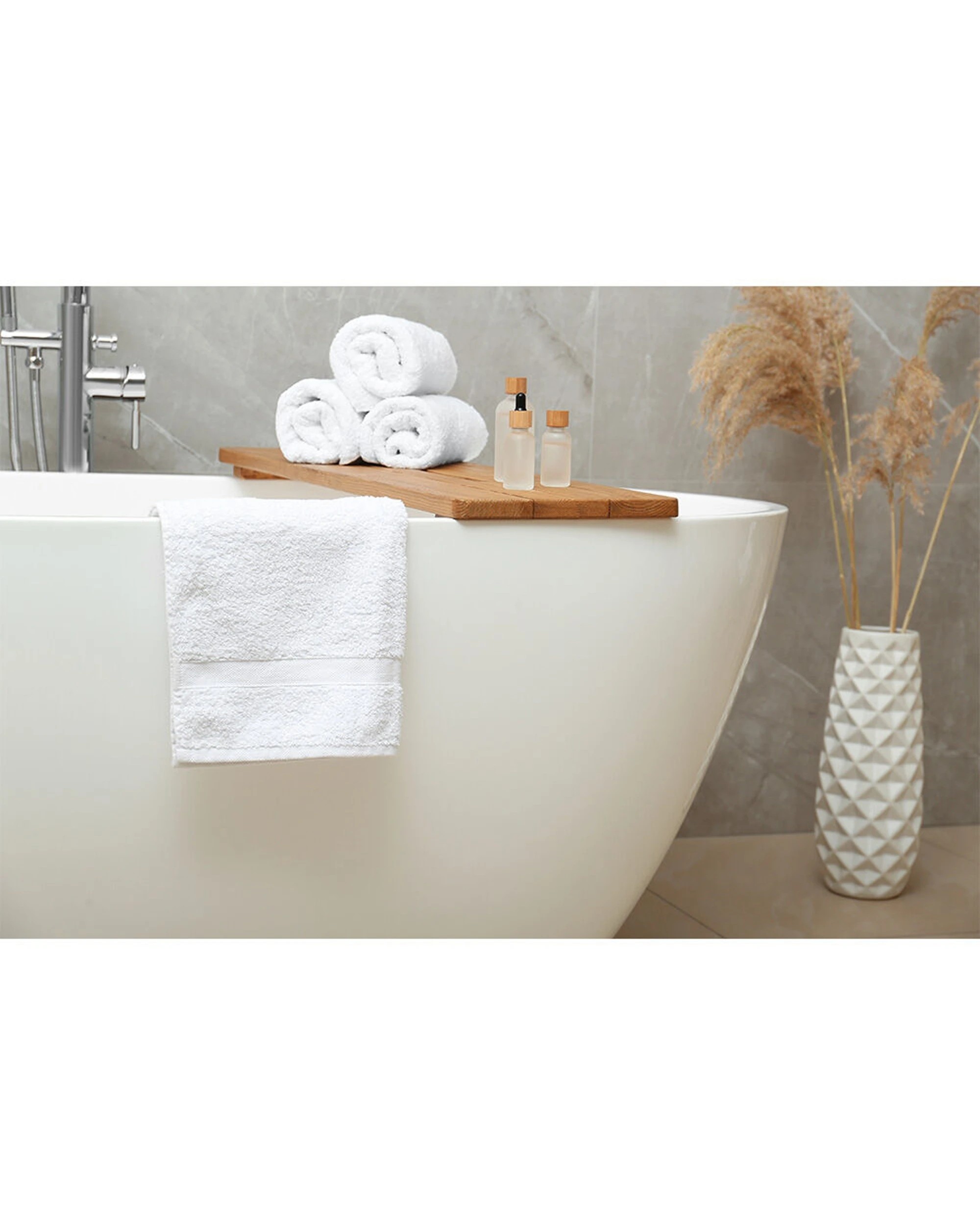 4 Jason Commercial 10PK J Dry Luxe Bath Mat 60x80cm 600gsm Durable Soft - White, 4 of 5