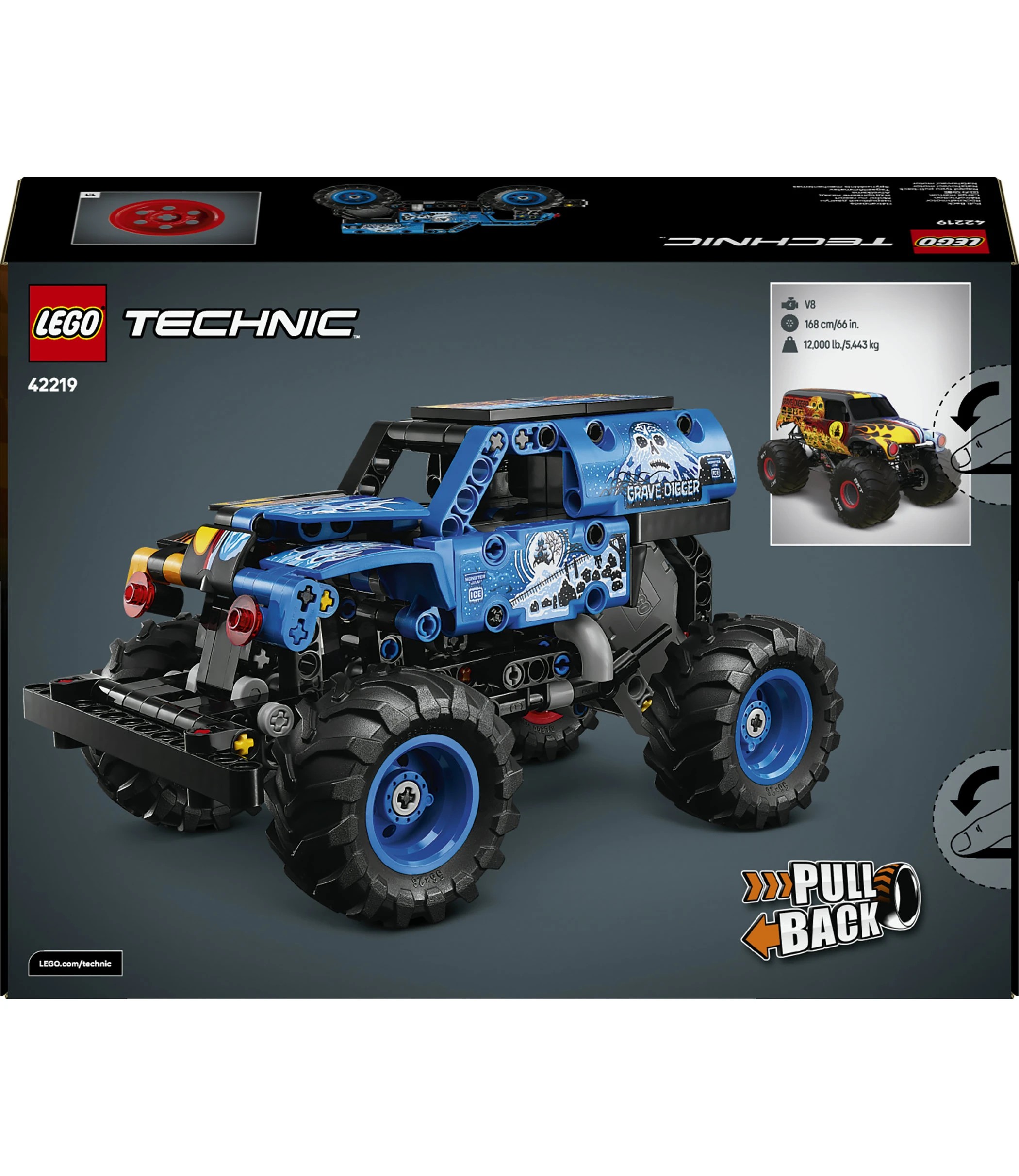 10 LEGO Technic Monster Jam Grave Digger Fire and Ice 42219, 10 of 10