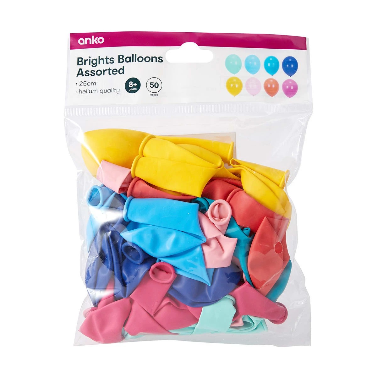 3 50 Pack Brights Balloons, 3 of 3