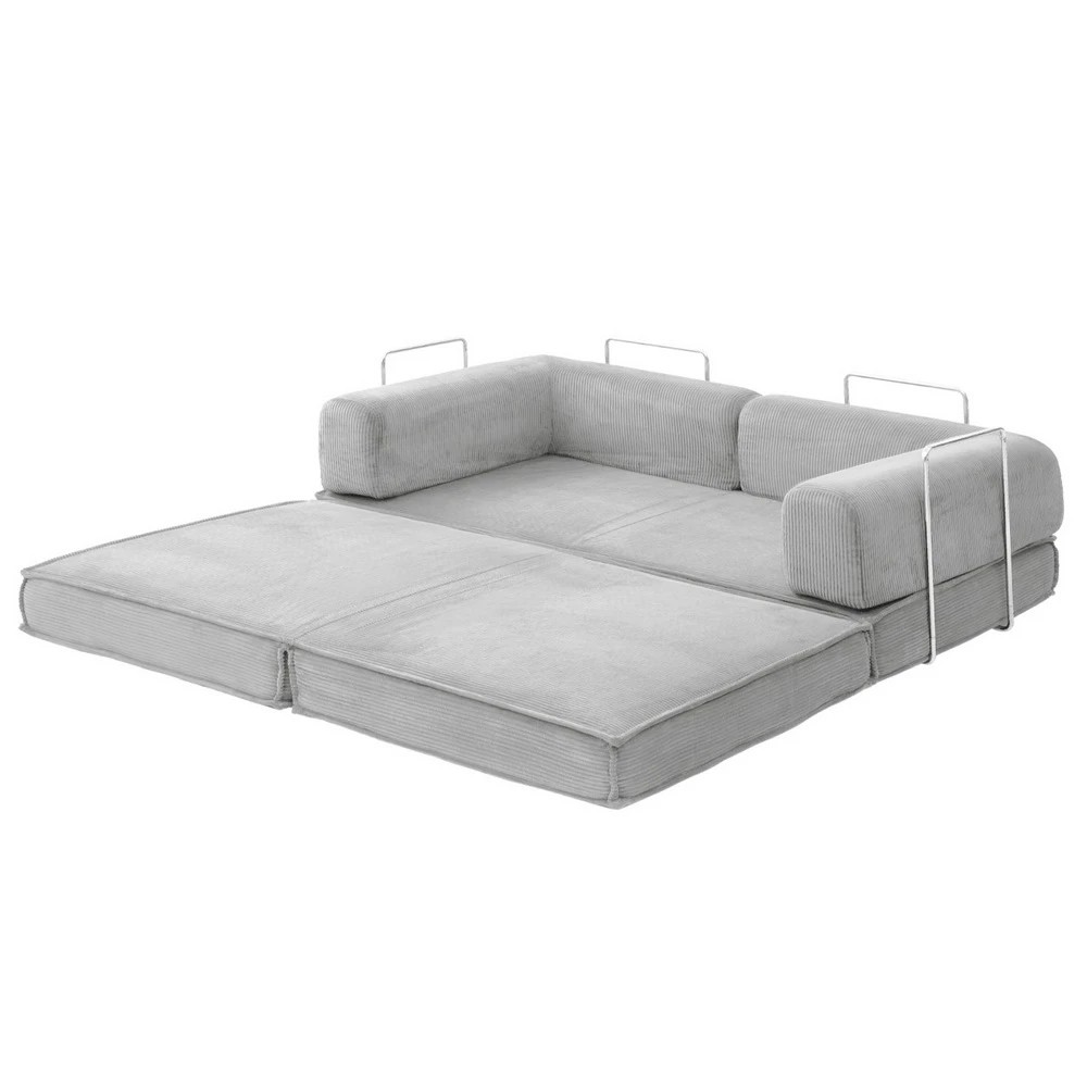 1 Artiss Convertible Folding Sofa Bed - Grey, 1 of 5
