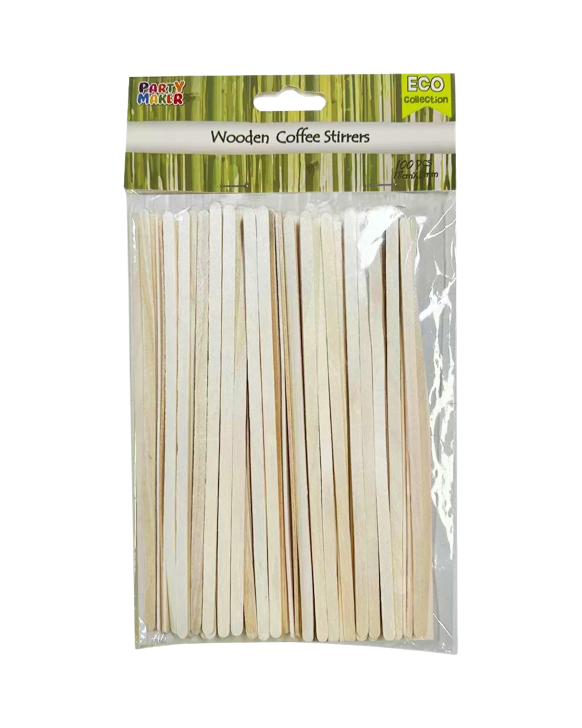 3 Party Maker Eco Bamboo Coffee Stirrers Pack of 100 - Natural, 3 of 3