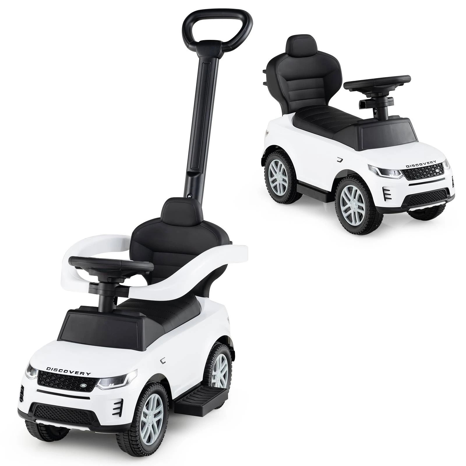 1 Costway 3-in-1 Push Car Kids Ride on Toy Vehicle - White, 1 of 5