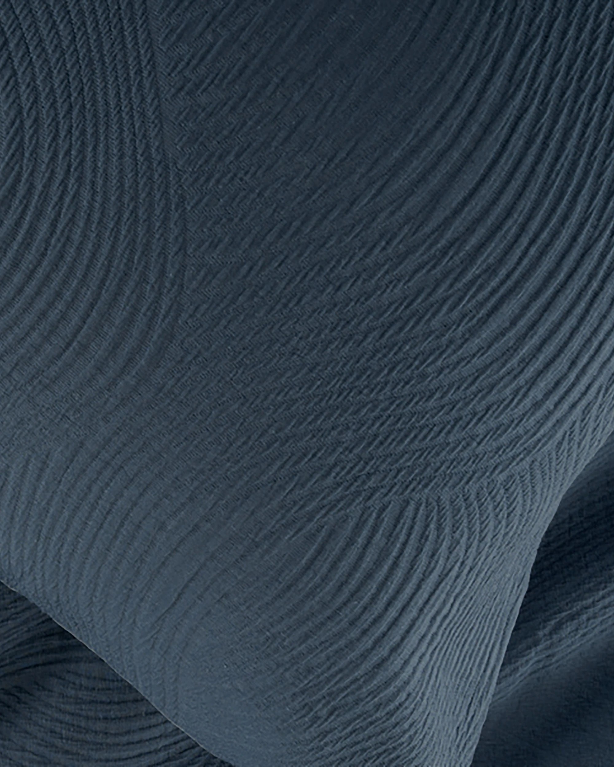 4 Bambury Tide Jacquard Cotton-Polyester Blend  Easy Care Machine Washable  Quilt Cover Set  Denim - Queen Bed - Blue, 4 of 4