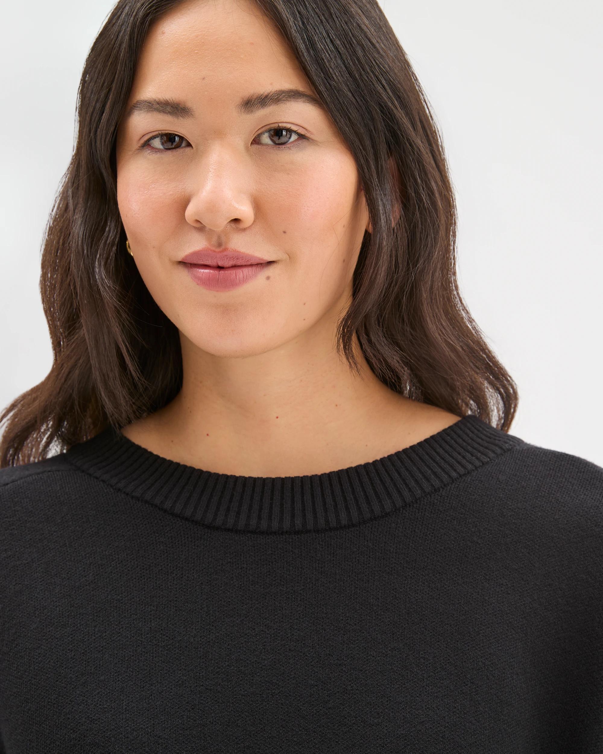 5 Target Woman Clean Knit Crew Neck Sweater BLACK, 5 of 6