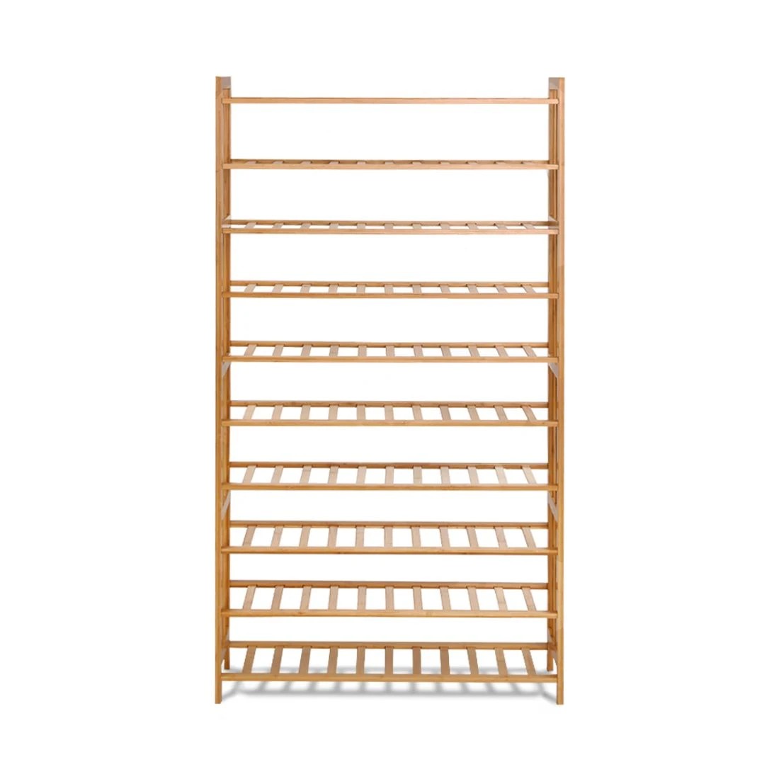 4 Artiss Shoe Rack Cabinet Bamboo 10-tier 50 Pairs - Natural, 4 of 7