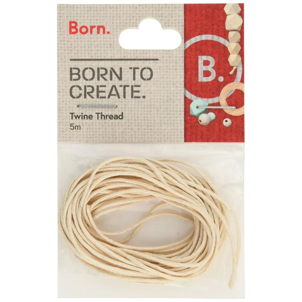 1 Born Twine Thread 5m Beige, 1 of 2