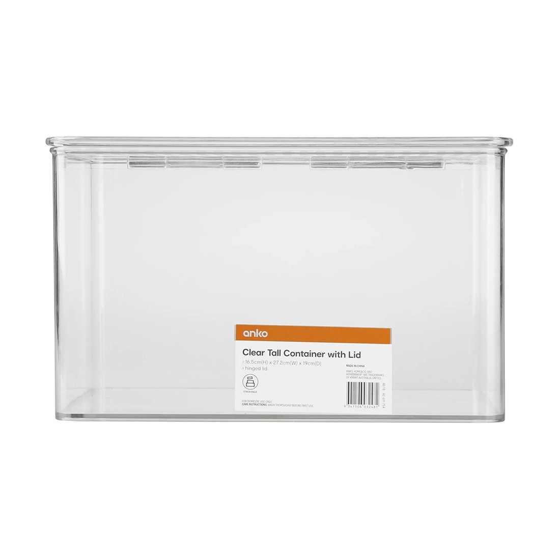 3 Clear Tall Container with Lid, 3 of 3