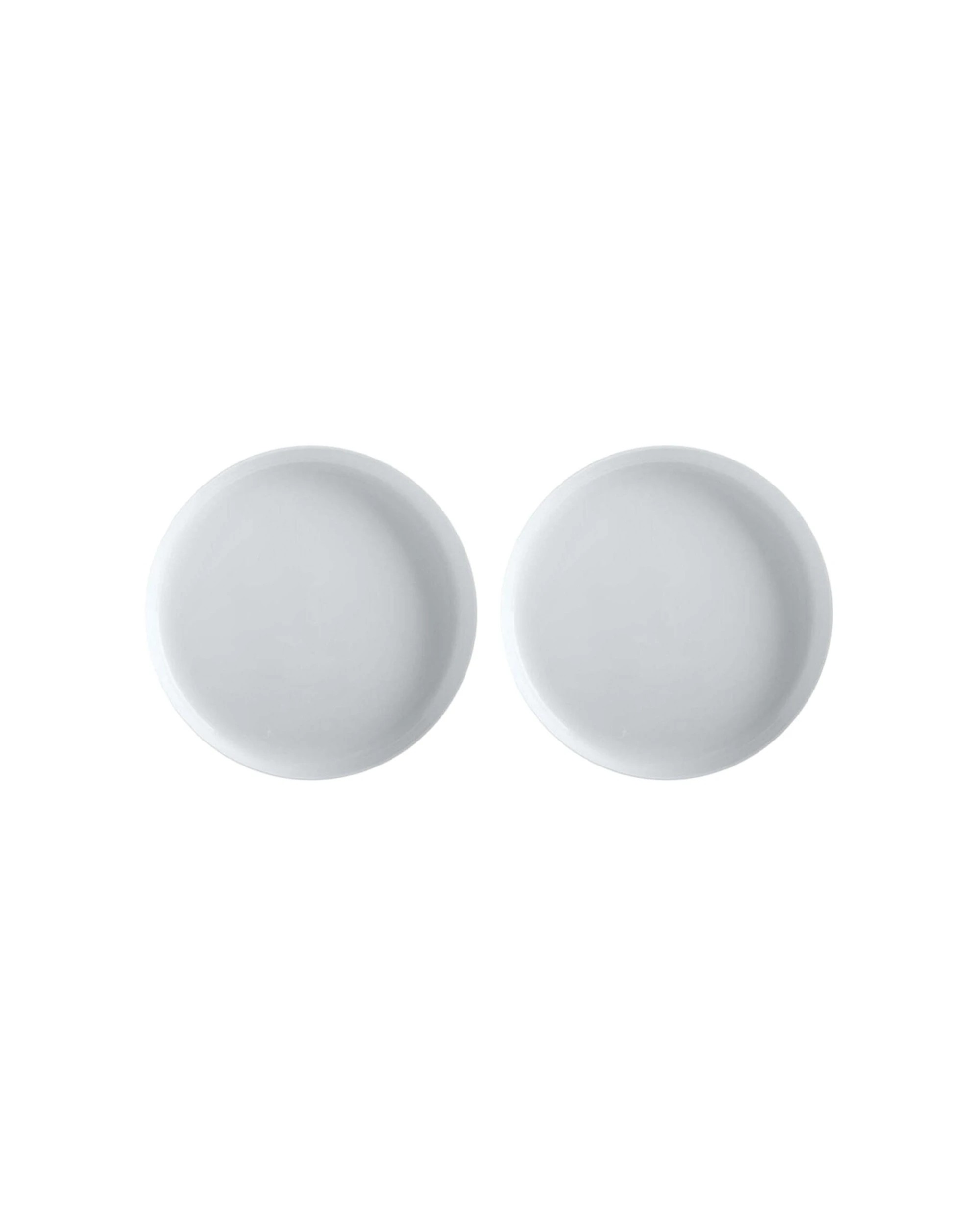 1 Maxwell & Williams 2x Basics High Rim Serving Platter Round Porcelain Set 28cm - White, 1 of 2