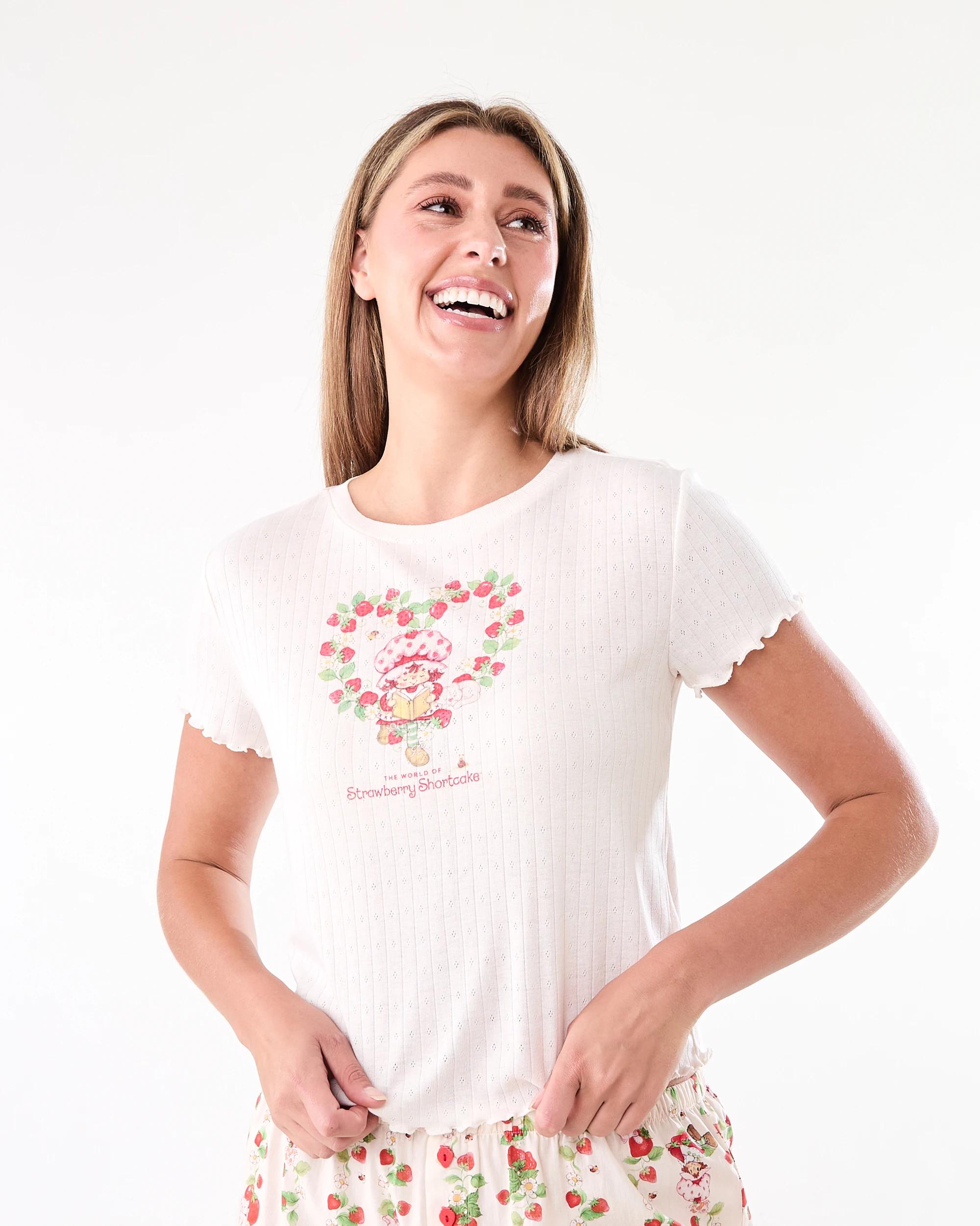 4 Strawberry Shortcake License Knit Top and Woven Shorts Pyjama Set Shortcake, 4 of 9