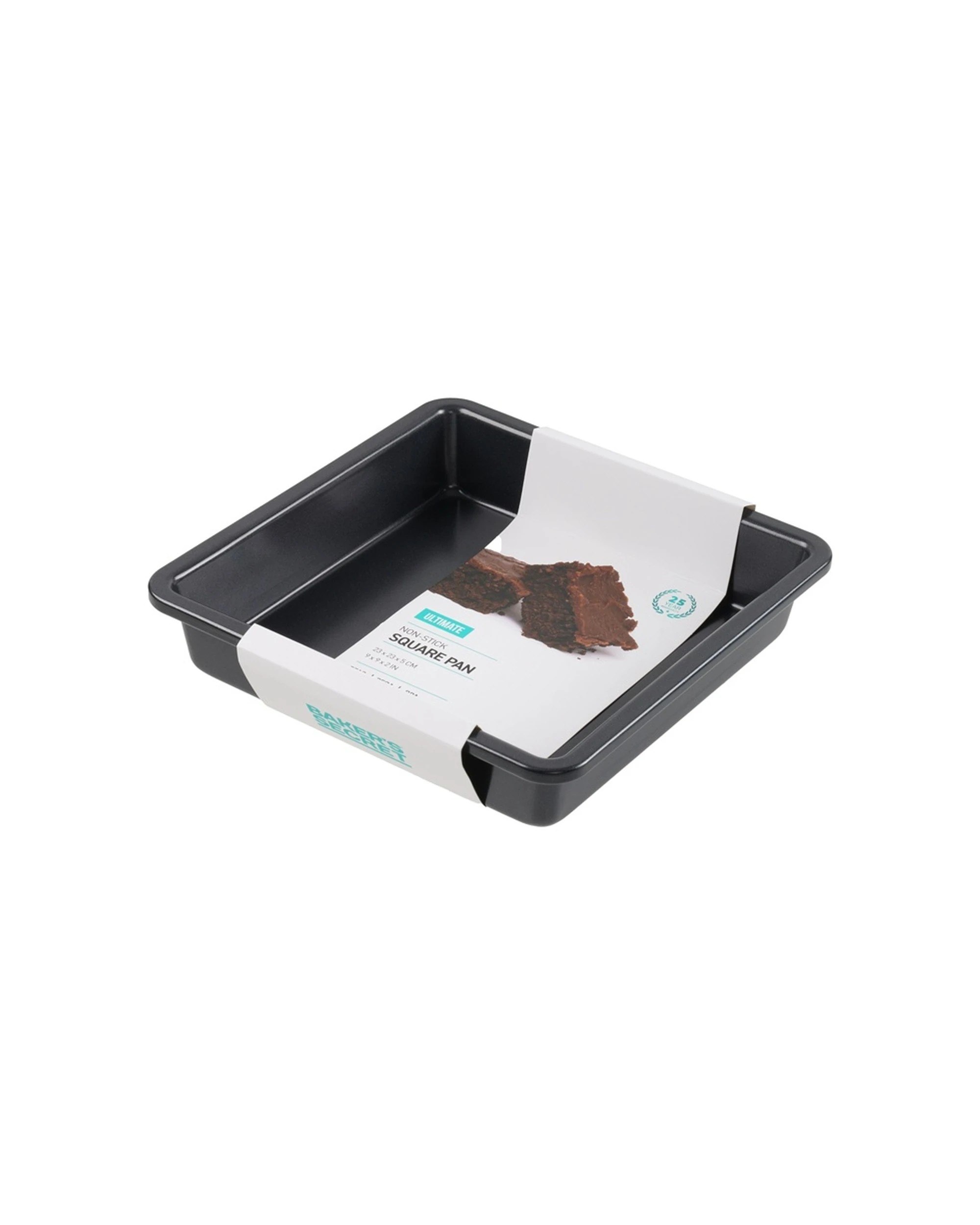 3 Bakers Secret Ultimate Non-Stick Square Bake Pan 23cm Dishwasher Safe - Black, 3 of 4