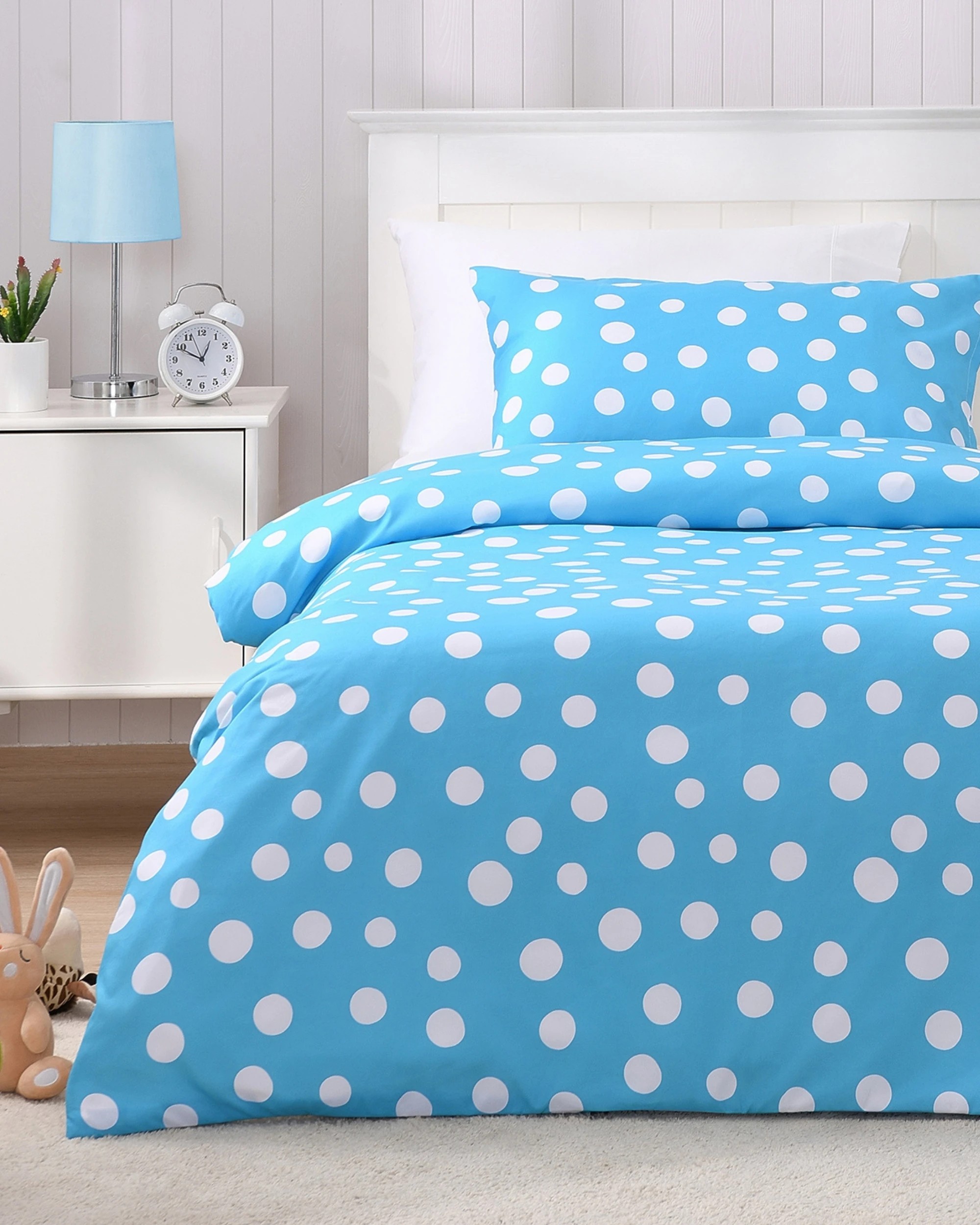 2 Jack & Ava Ollie the Octopus Kids Reversible Quilt Cover Set - King Single Bed - Blue, 2 of 10