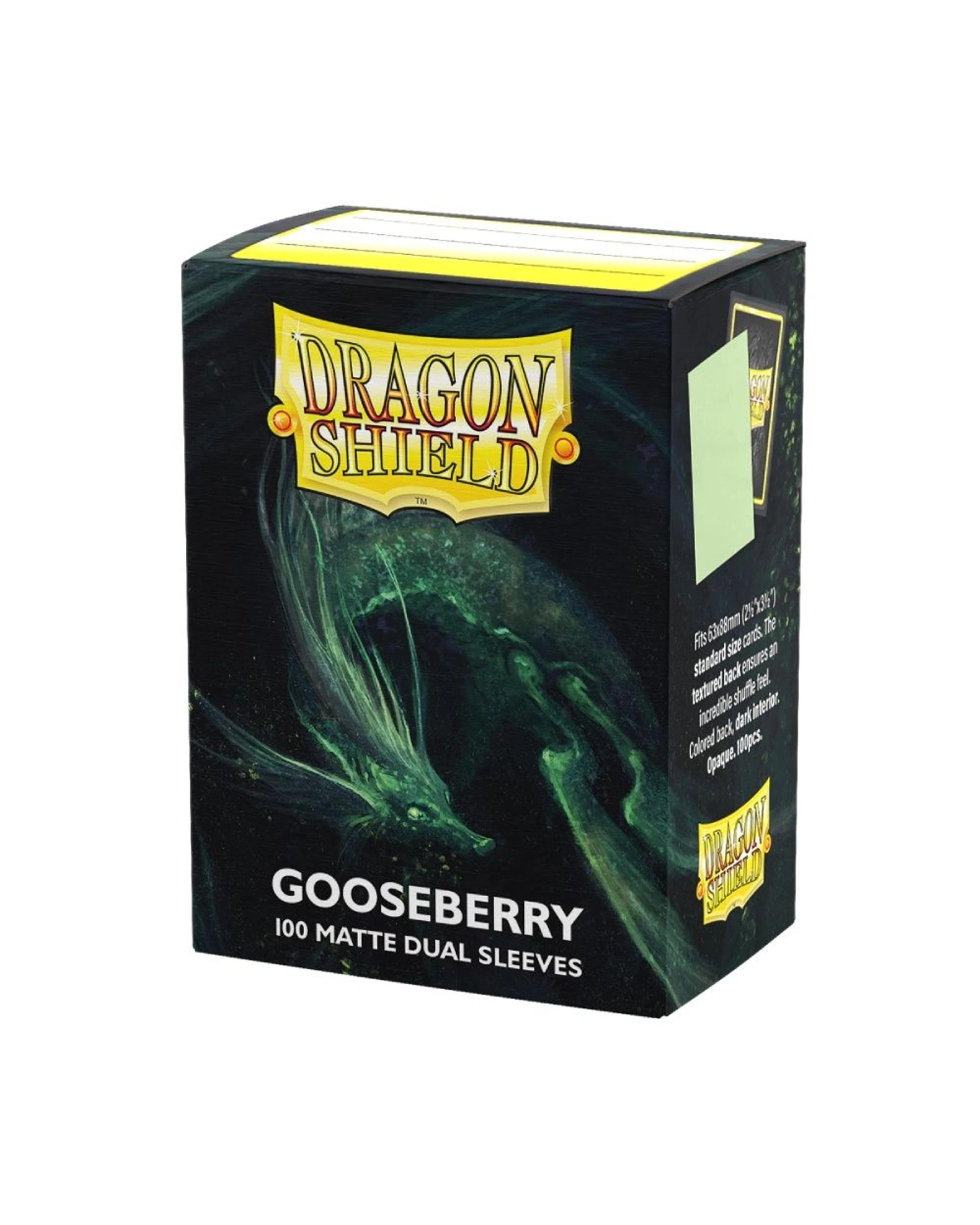 1 Dragon Shield Gooseberry Matte Dual Sleeves 100 Pack - Green, 1 of 2